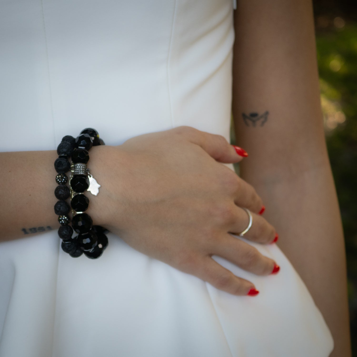 Black Protection Symbol Bracelet