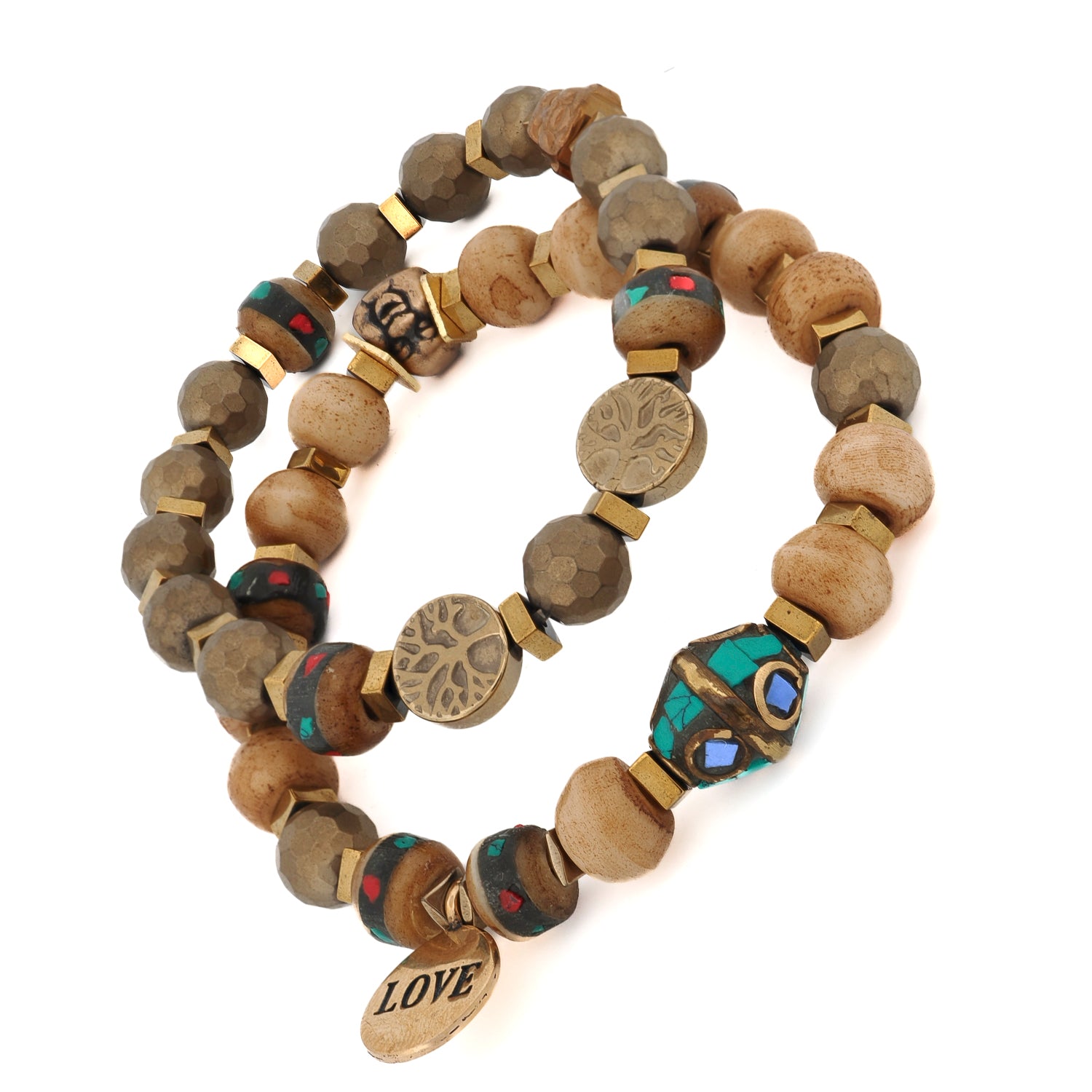 Boho Soul Nepal Meditation & Buddha Bead Bracelet Set