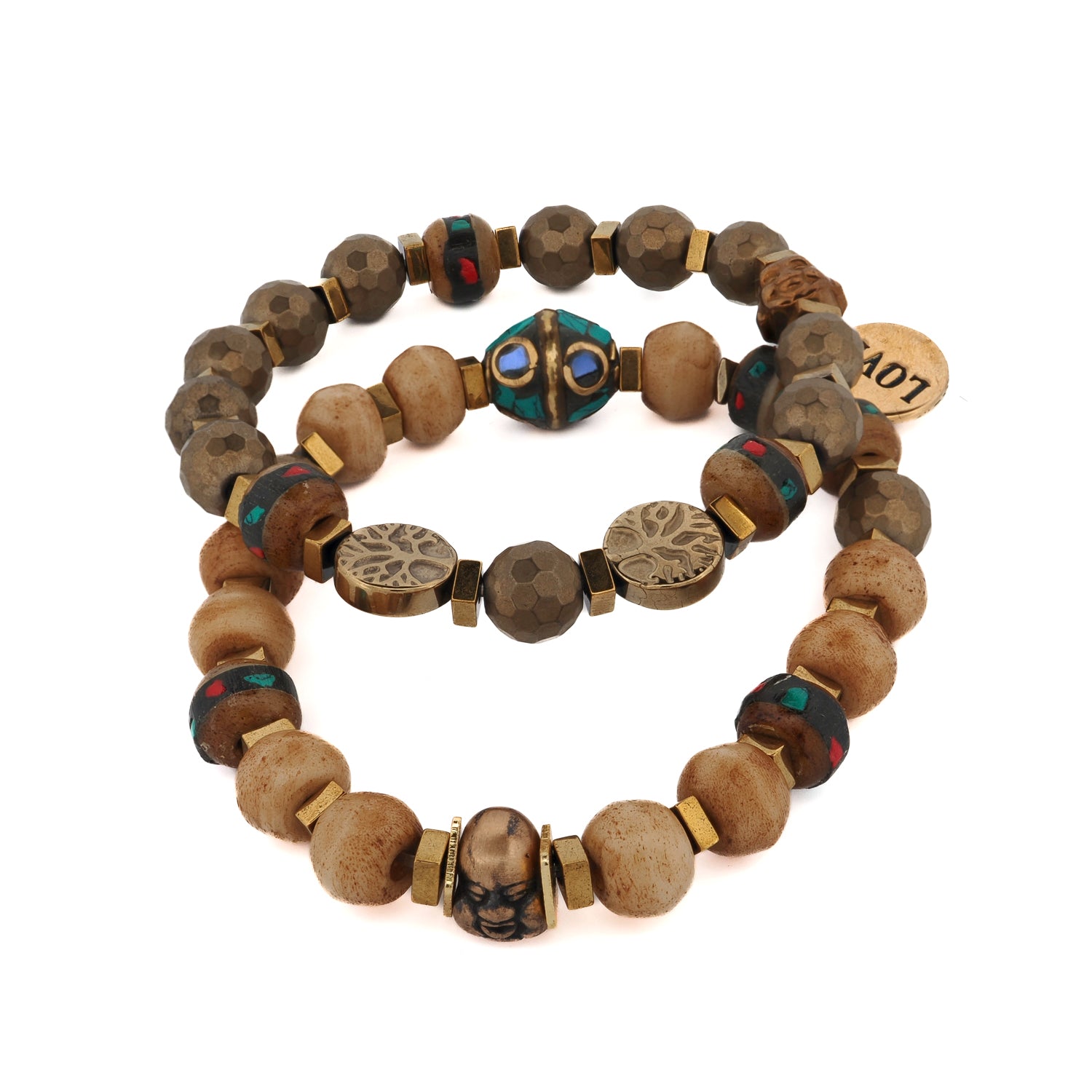 Boho Soul Nepal Meditation & Buddha Bead Bracelet Set