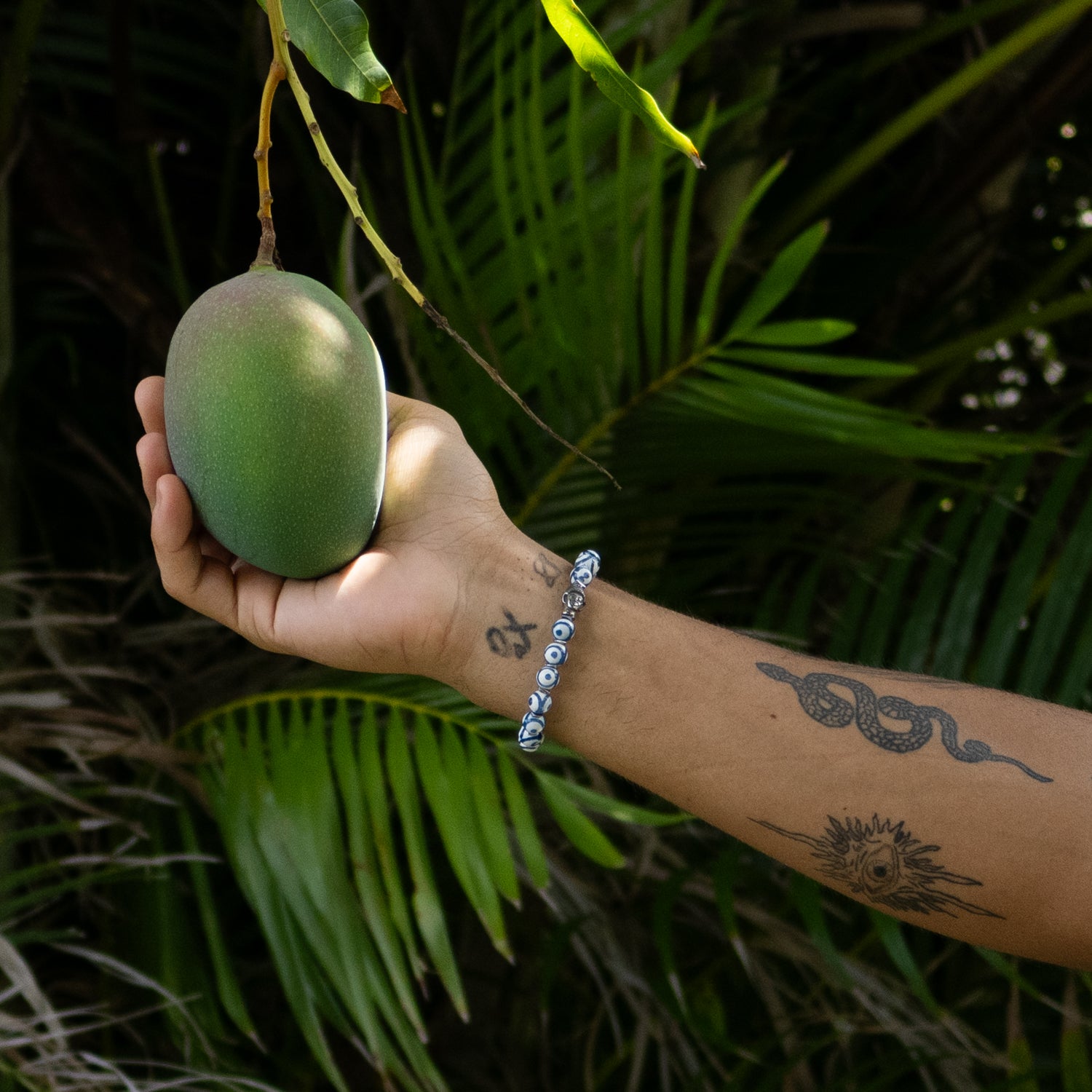 7.5" beaded bracelet symbolizing inner peace, protection, and spiritual awareness.