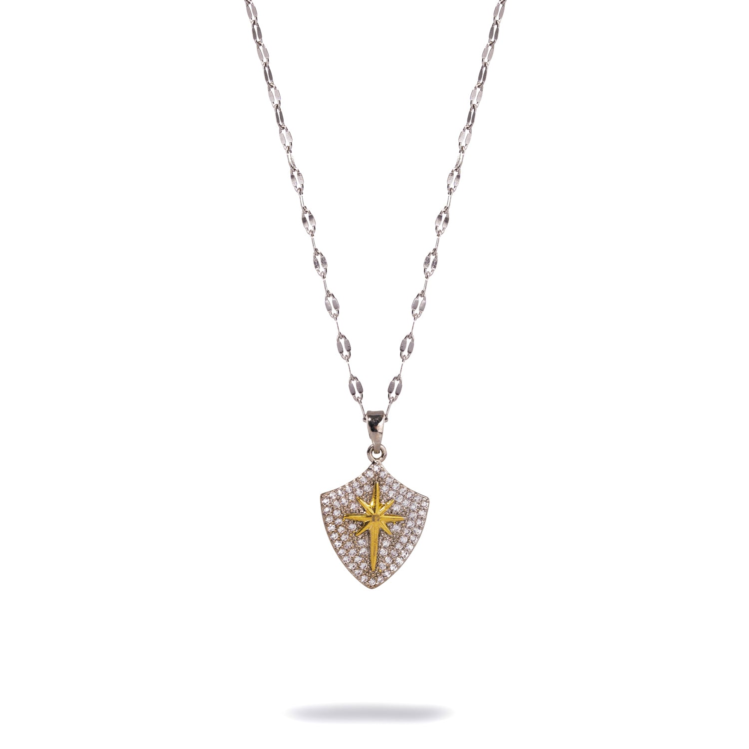Silver and Gold Necklace with Diamond Compass Pendant for Style, Purpose, and Spiritual Meaning
