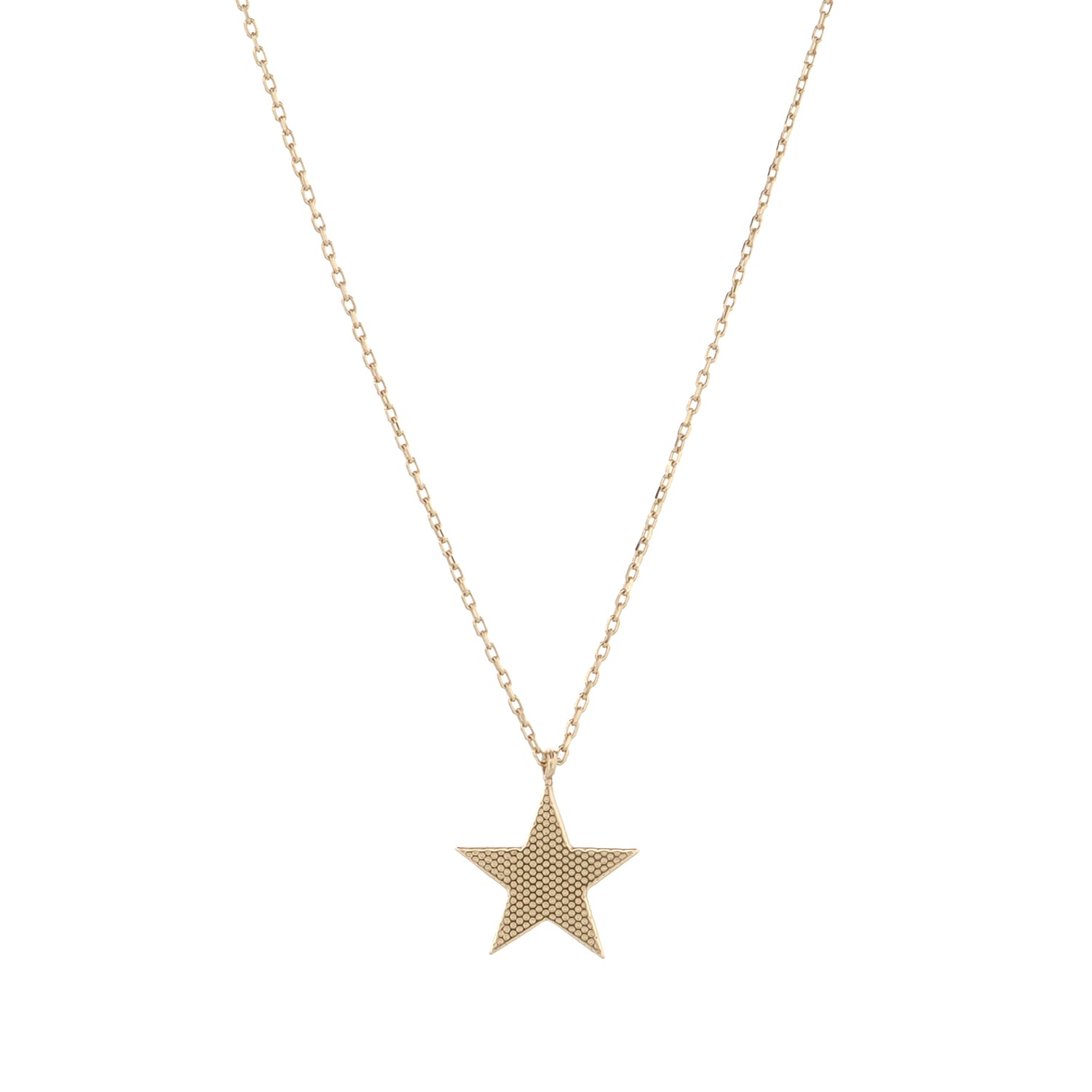 14K solid gold necklace with delicate star charm pendant