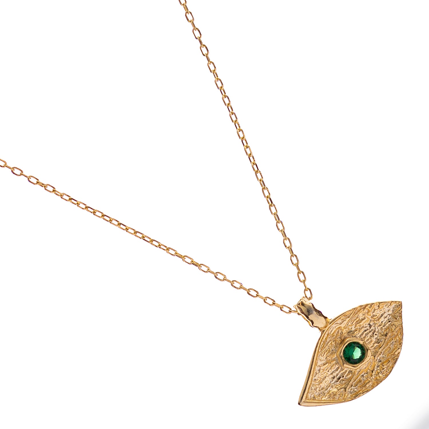 Cleopatra’s Emerald Guardian Eye Necklace