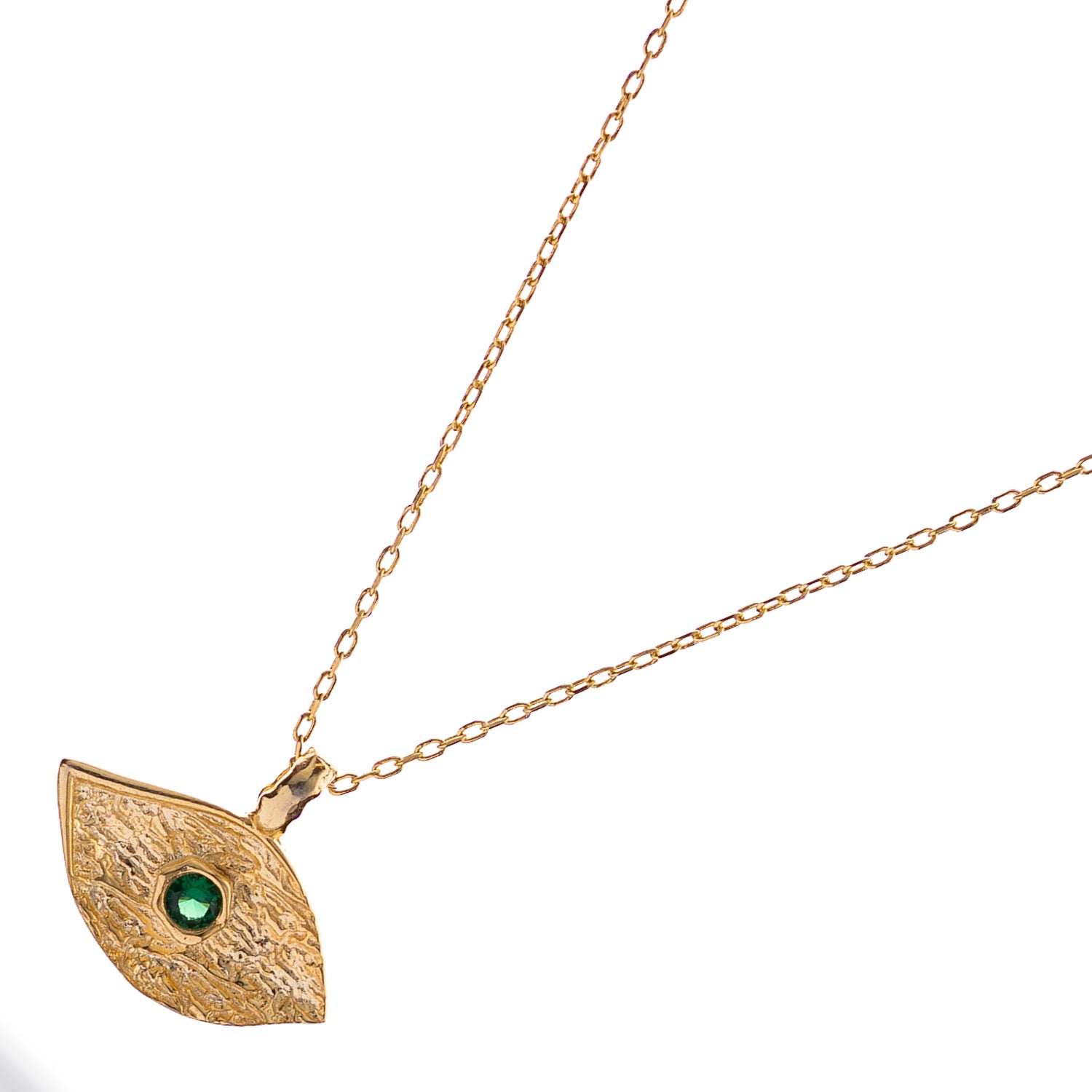 Cleopatra’s Emerald Guardian Eye Necklace