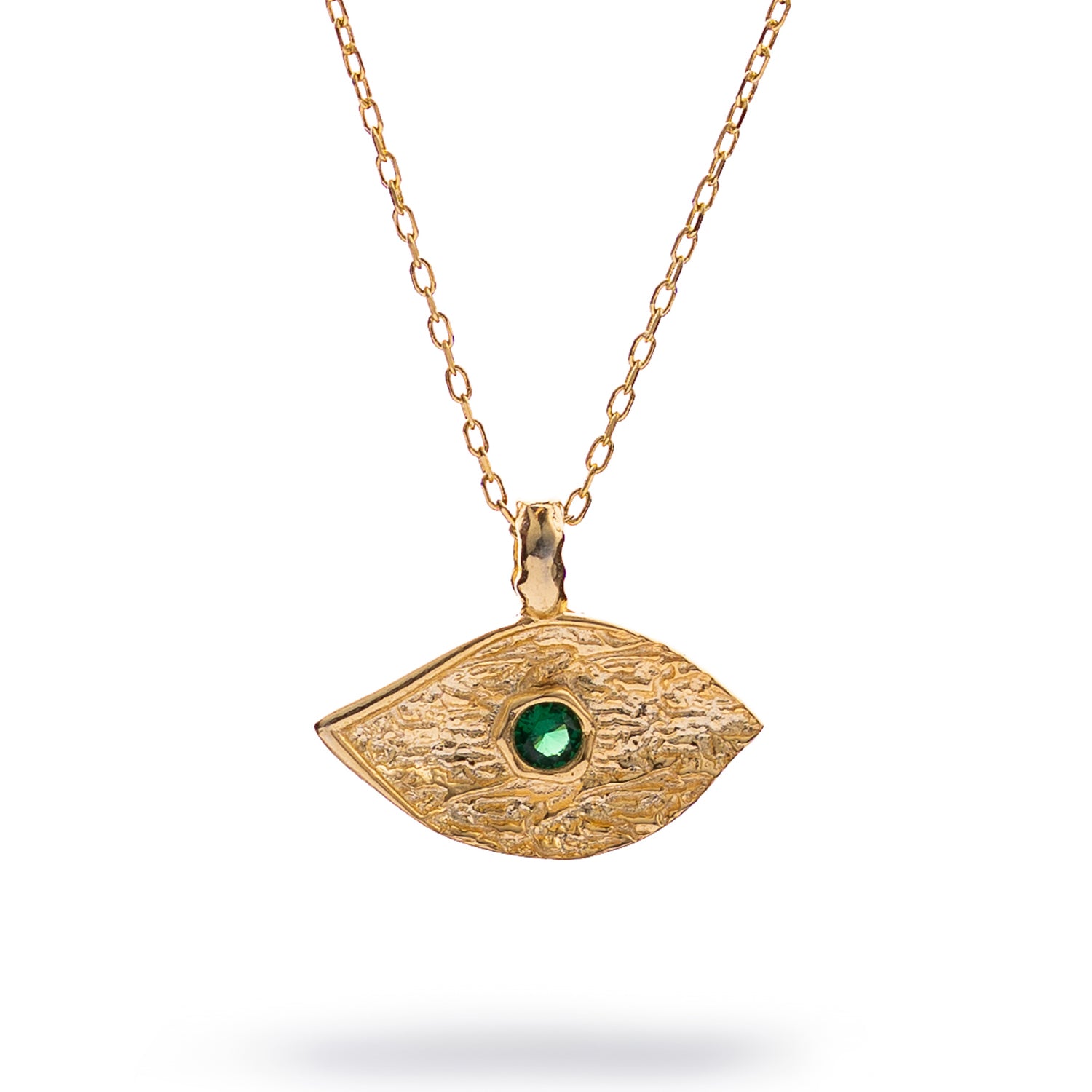 Cleopatra’s Emerald Guardian Eye Necklace