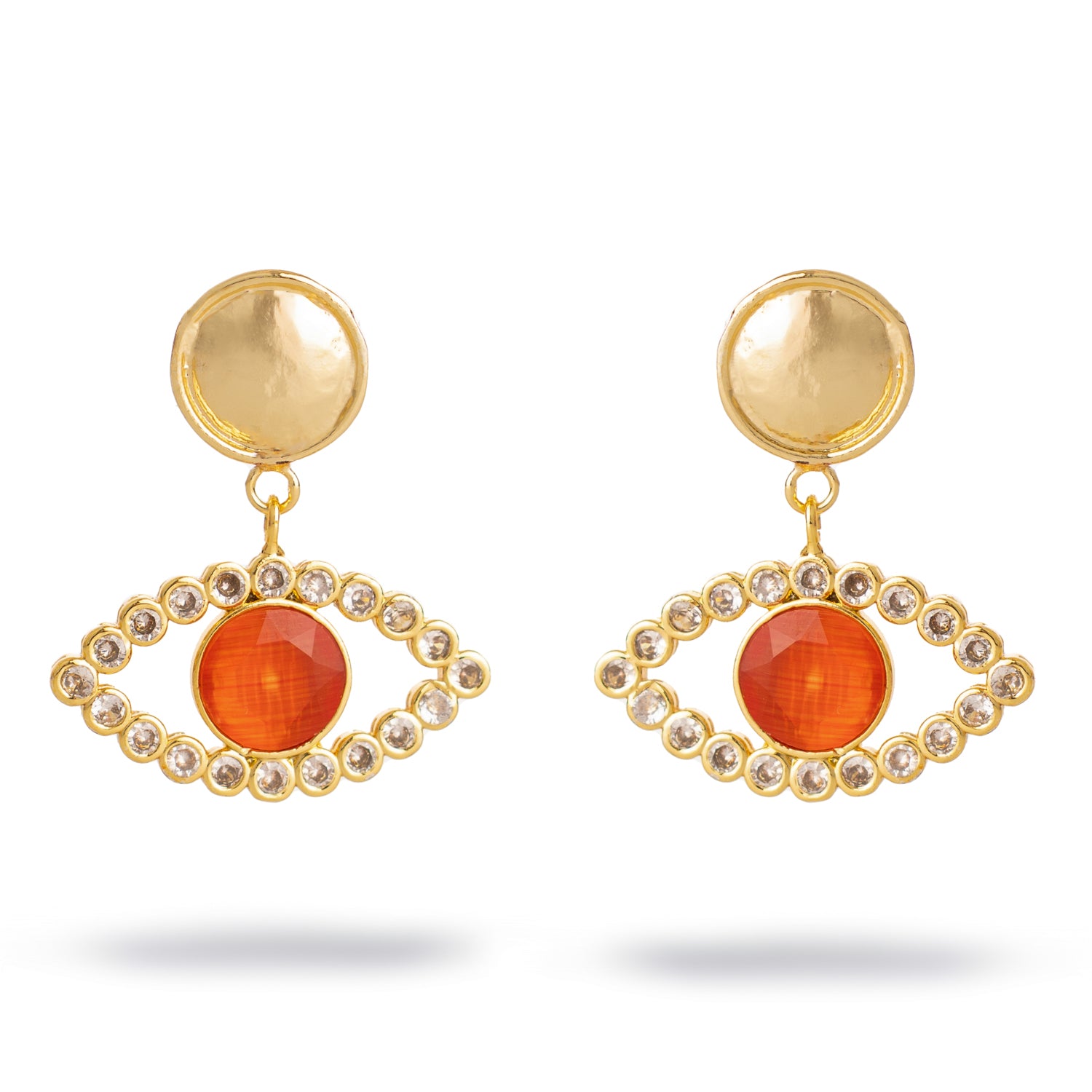 Crimson Flame Eye Earrings
