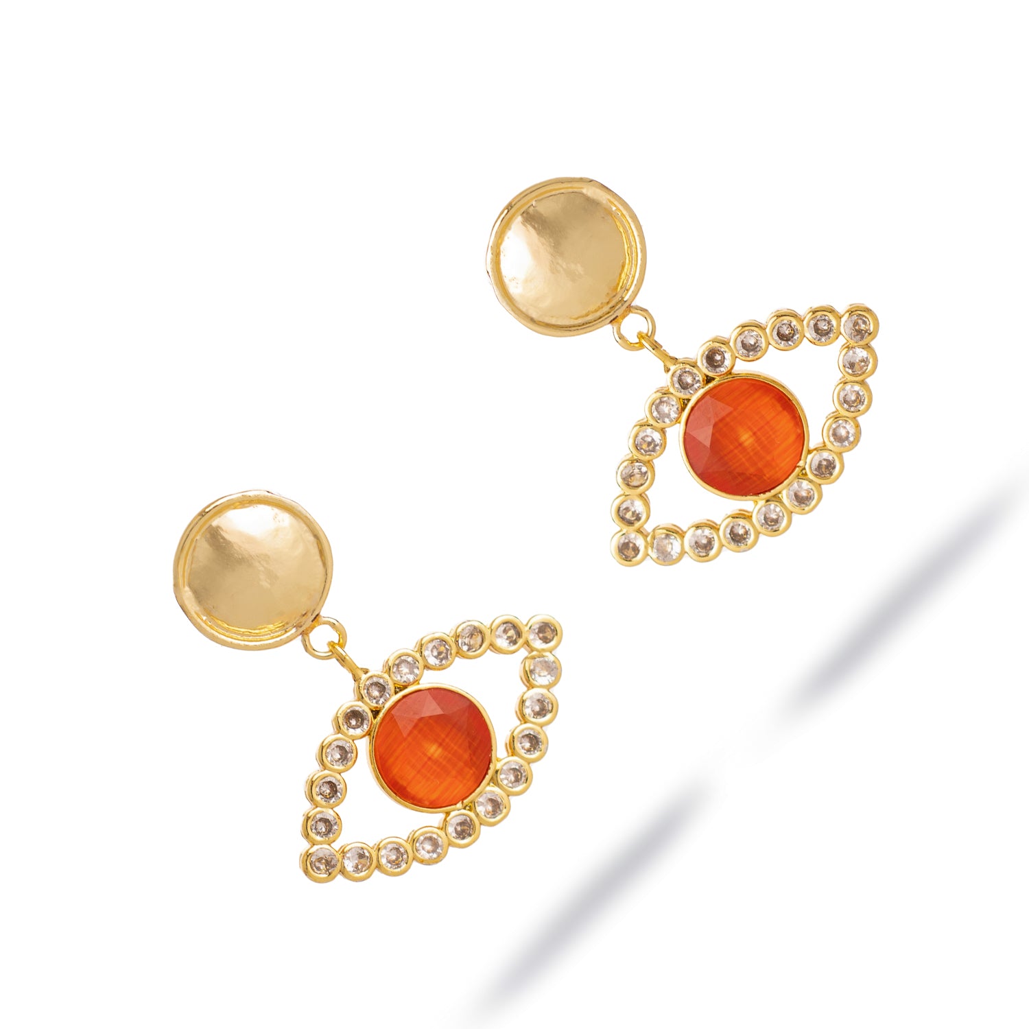 Crimson Flame Eye Earrings