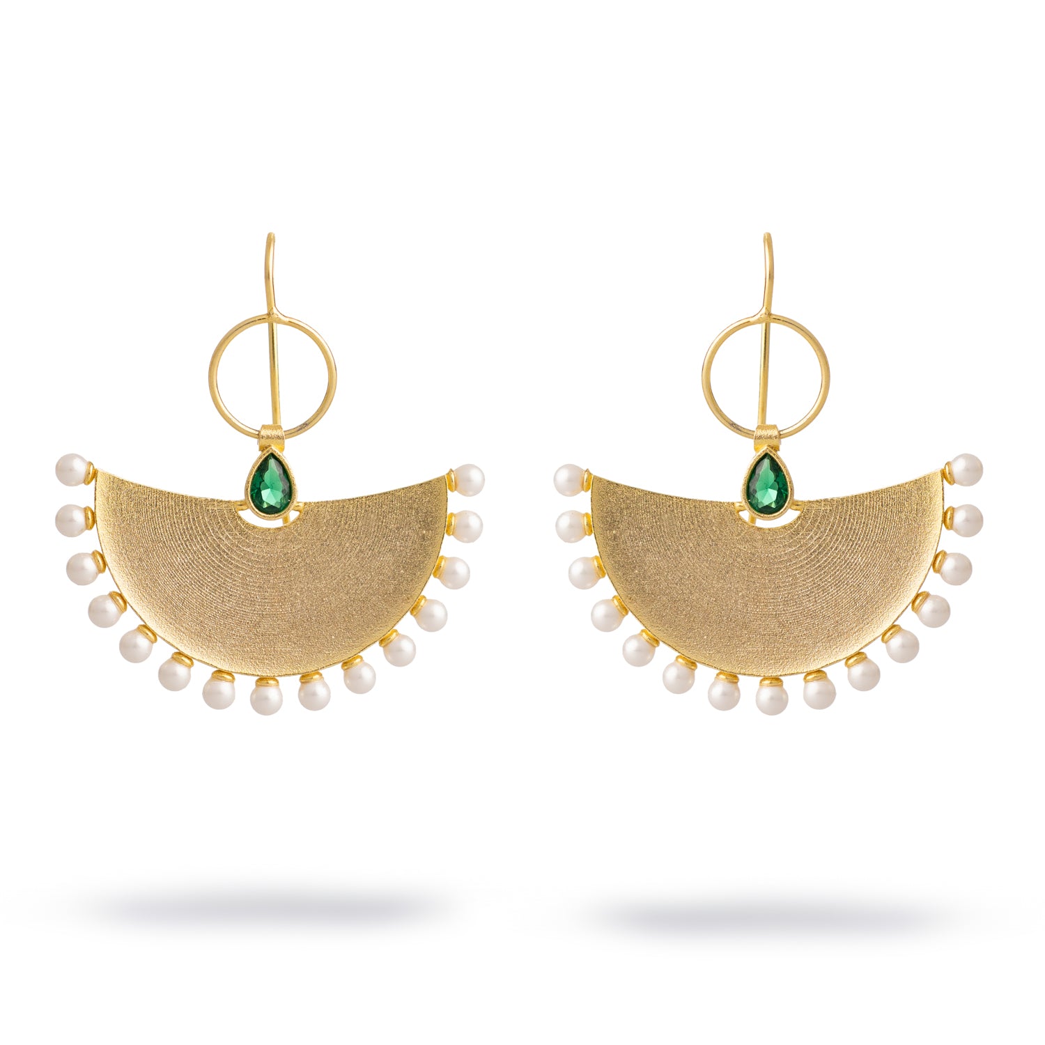 Divine Cleopatra Pearl & Enamel Dangle Earrings