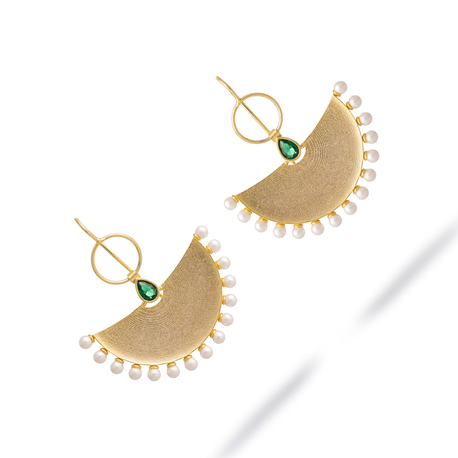 Divine Cleopatra Pearl & Enamel Dangle Earrings