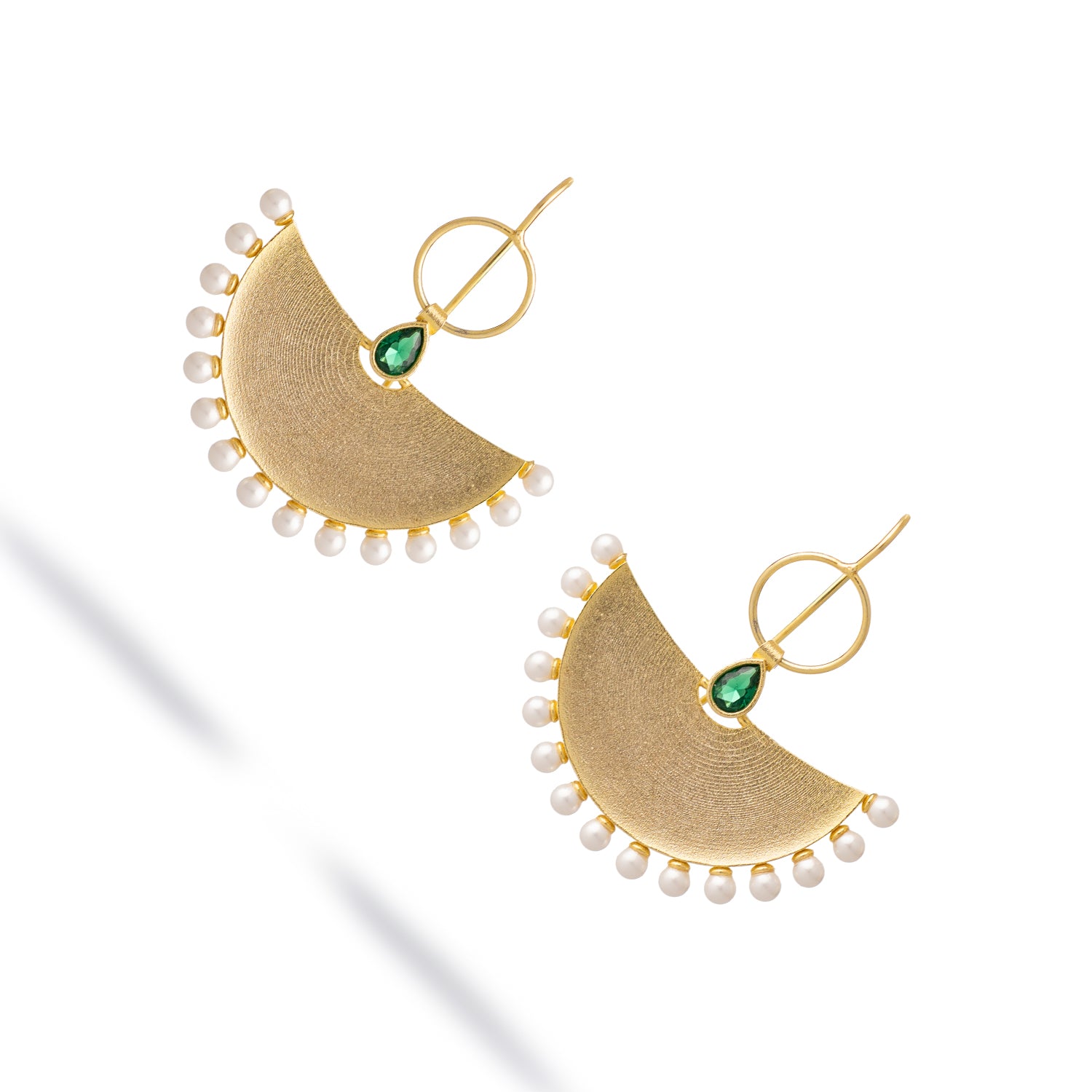 Divine Cleopatra Pearl & Enamel Dangle Earrings