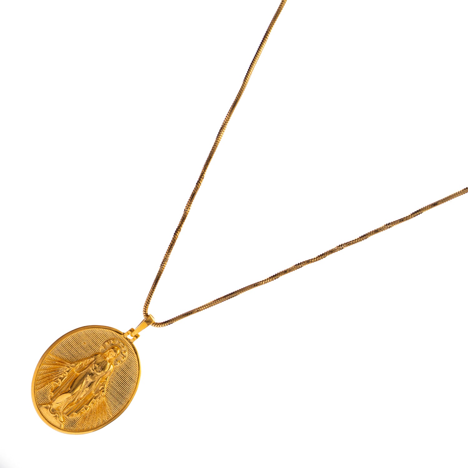 Divine Grace Virgin Mary Medallion Necklace