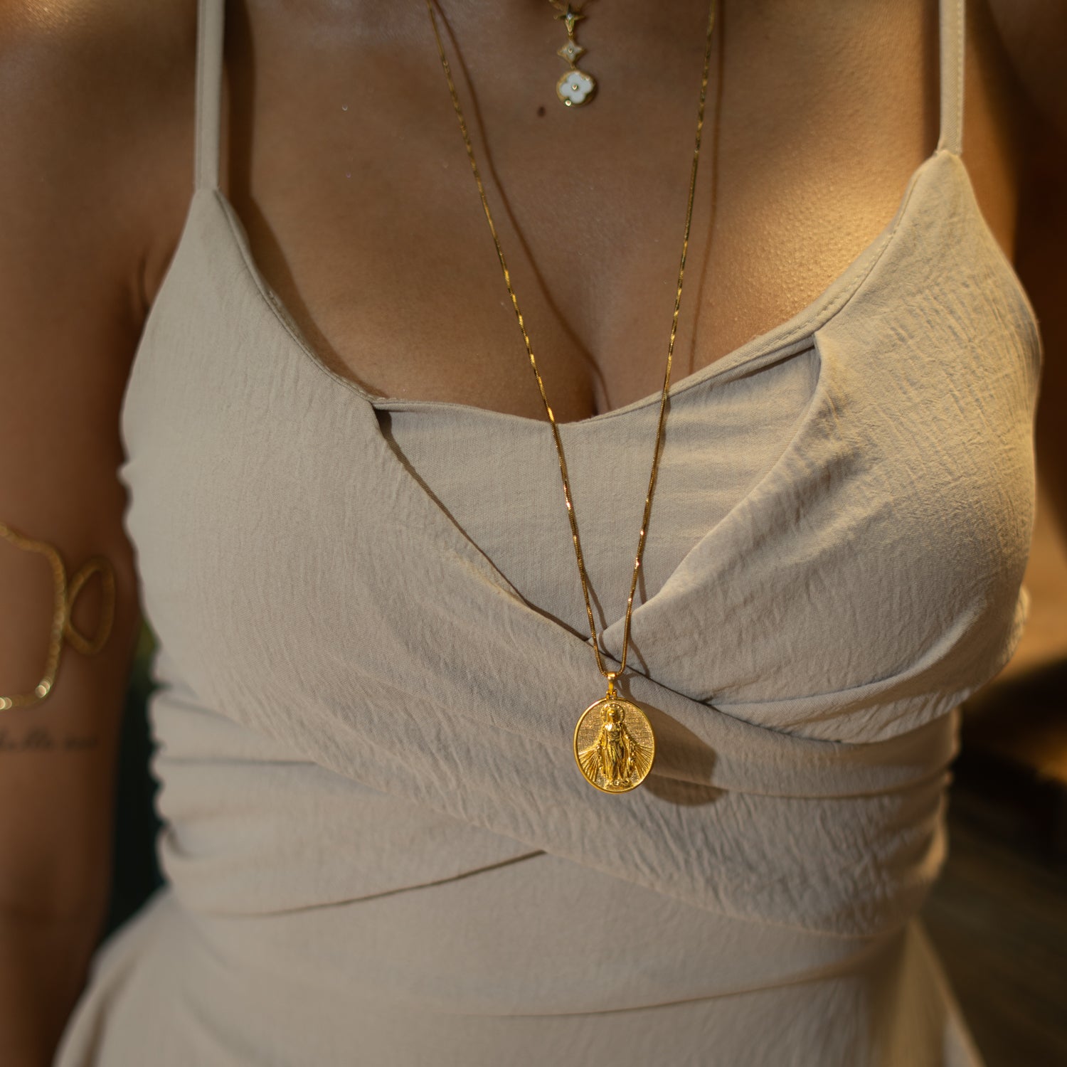 Divine Grace Virgin Mary Medallion Necklace