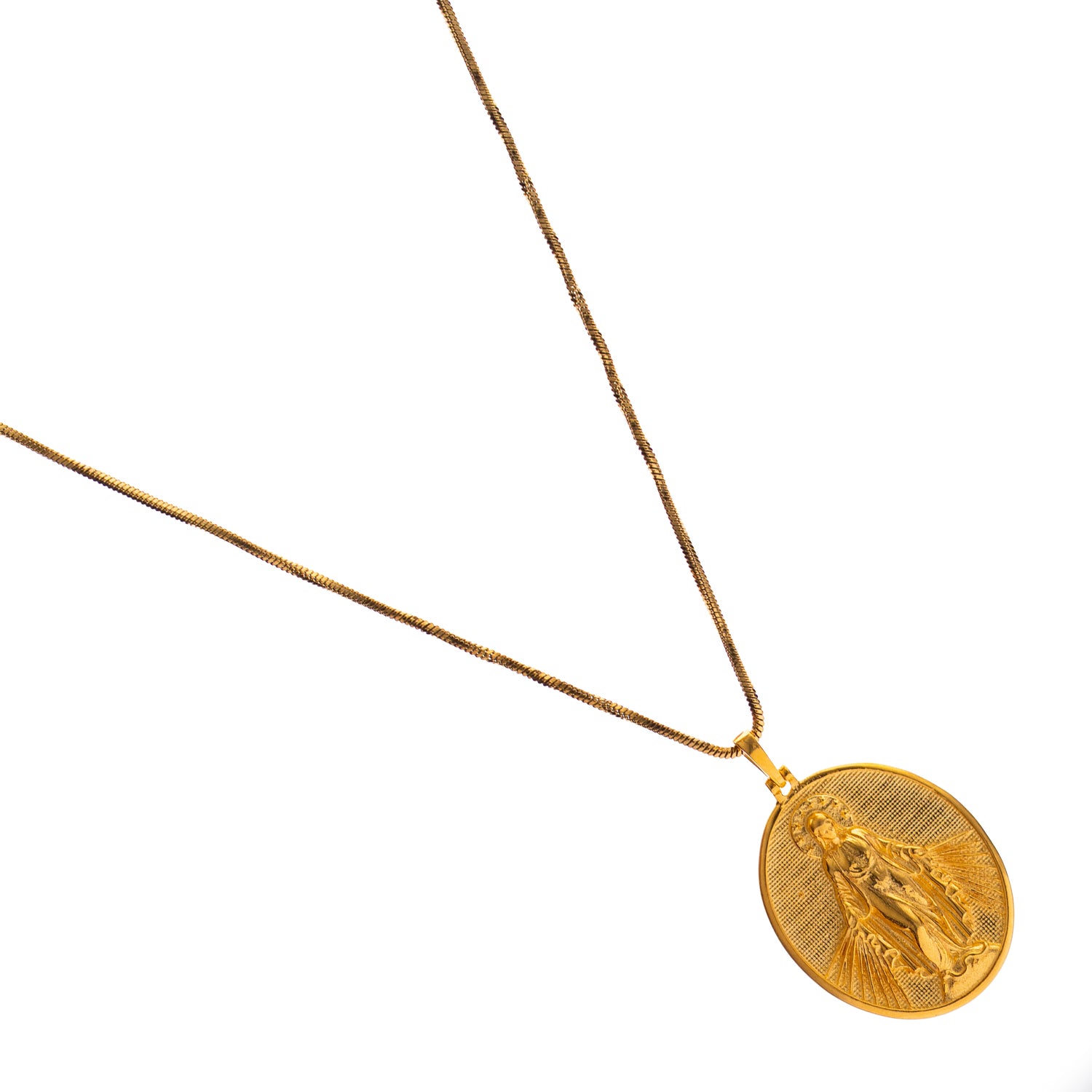 Divine Grace Virgin Mary Medallion Necklace