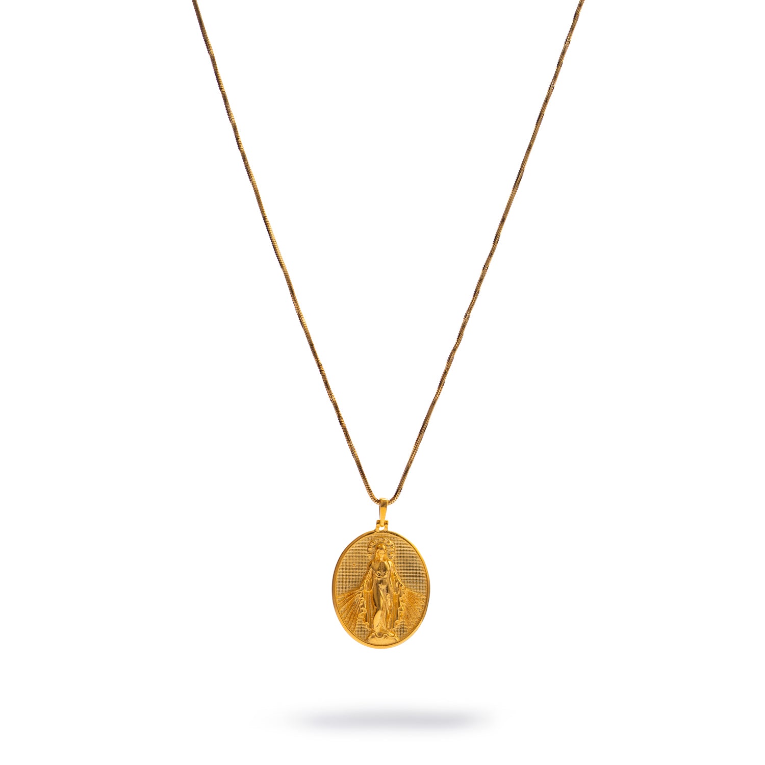 Divine Grace Virgin Mary Medallion Necklace