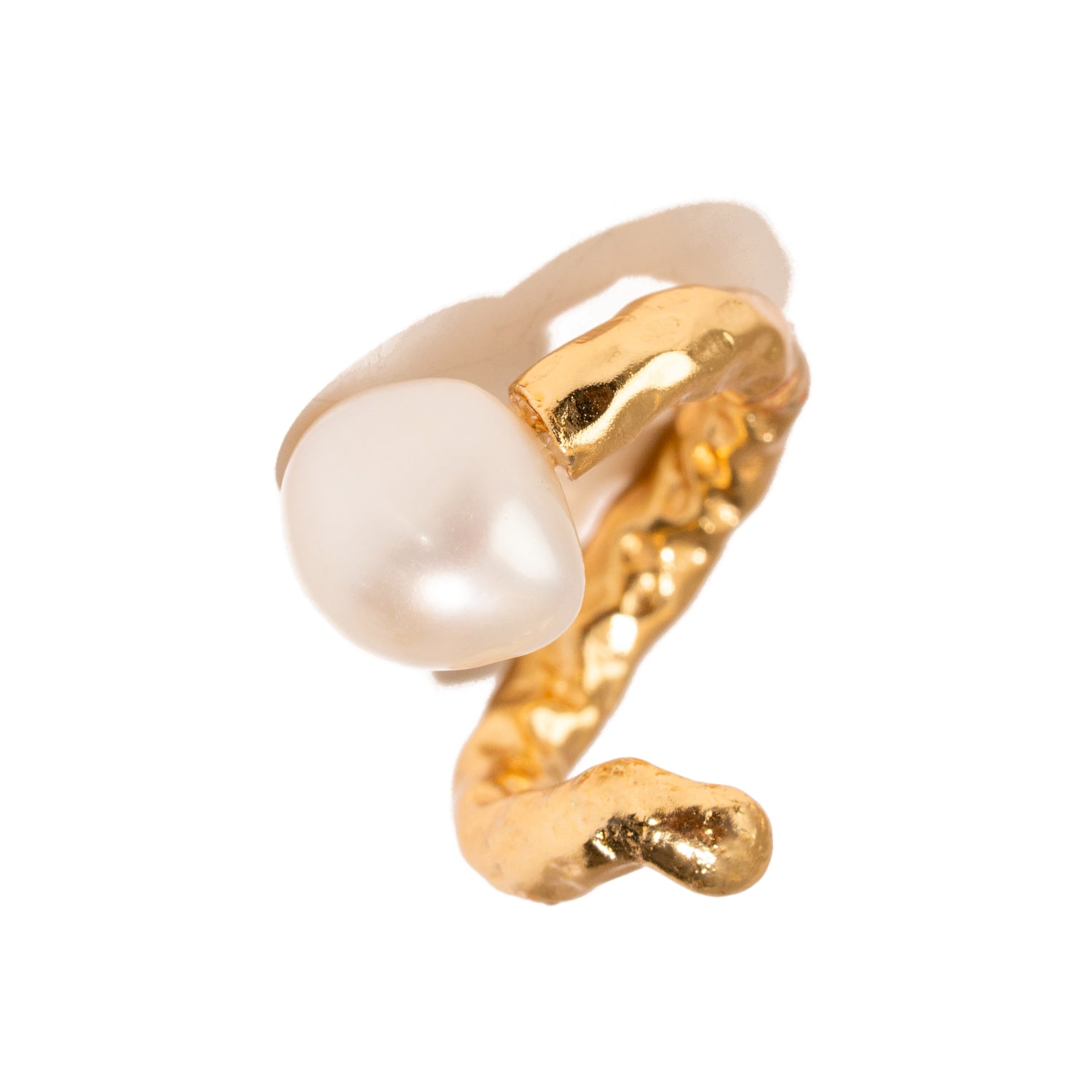 Divine Touch Pearl Gold Ring