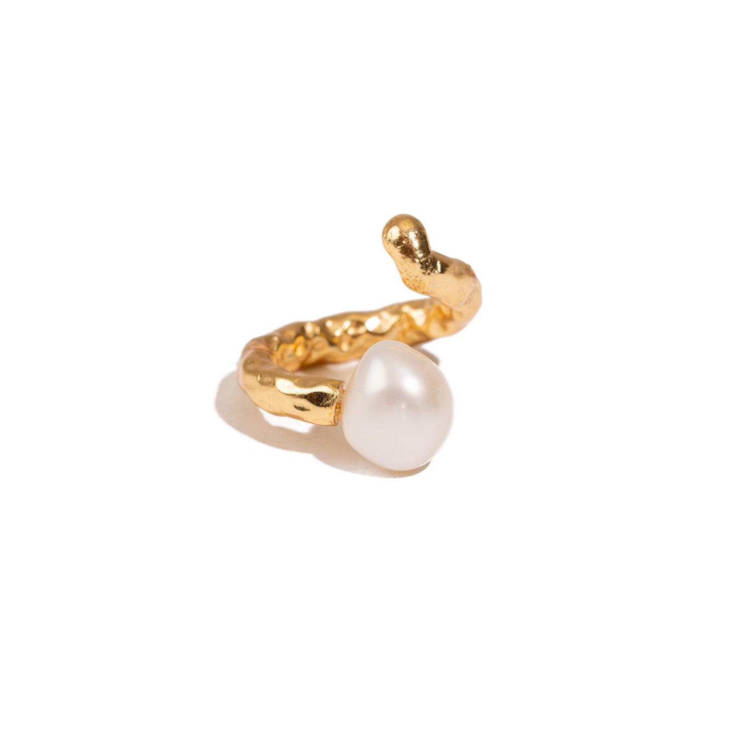 Divine Touch Pearl Gold Ring