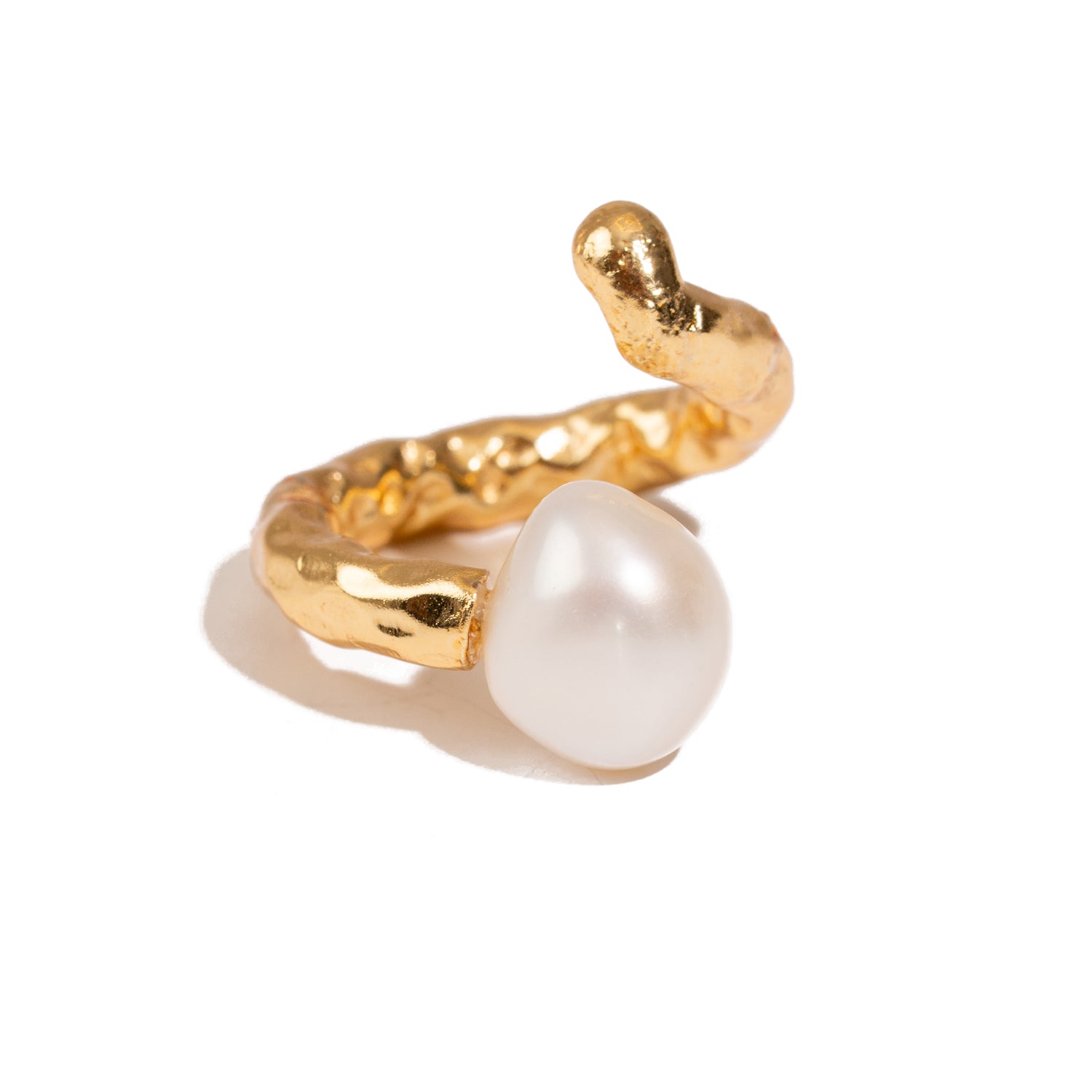 Divine Touch Pearl Gold Ring