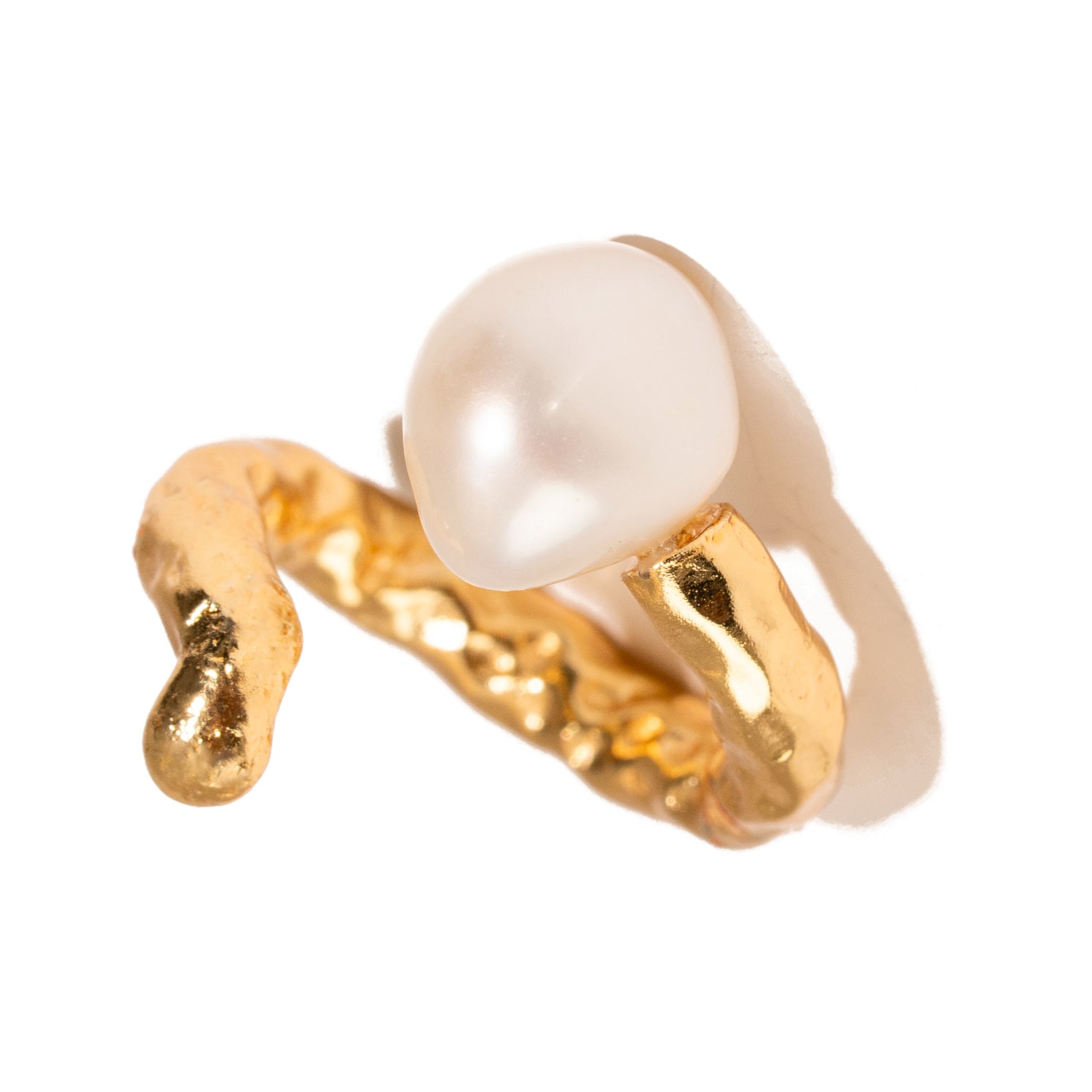 Divine Touch Pearl Gold Ring