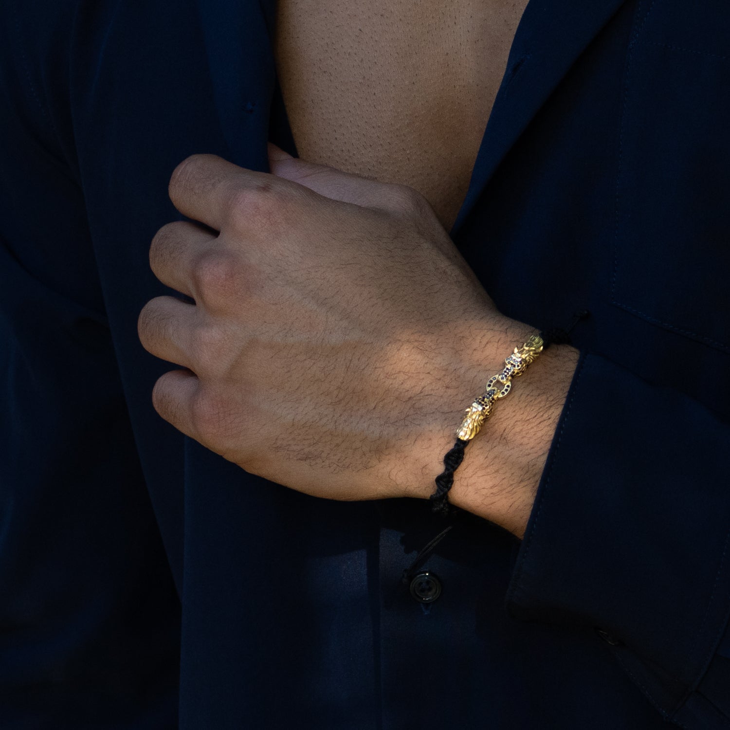 Dragon Claw Black Diamond Woven Bracelet
