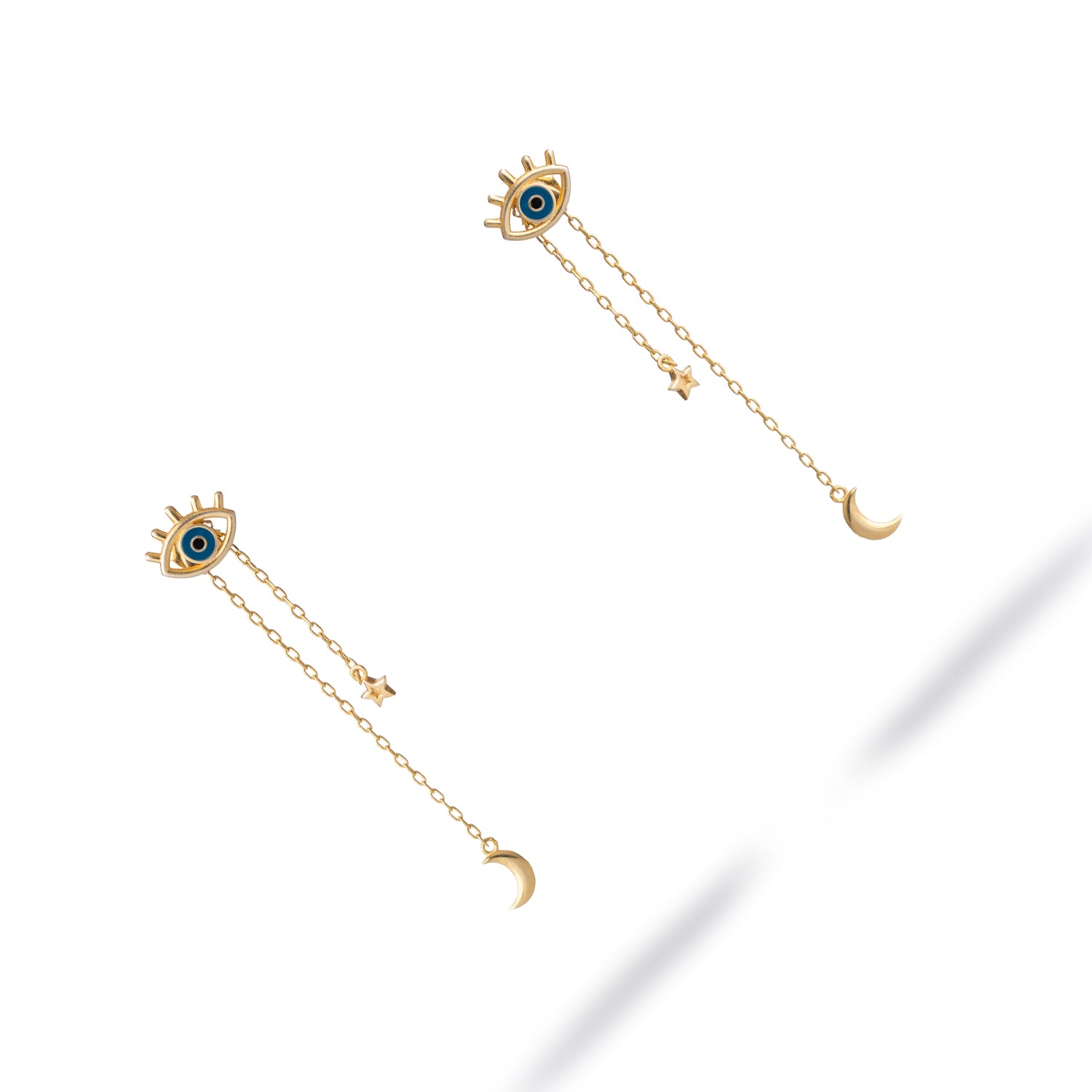 Dreamcatcher Eye Gold Earrings