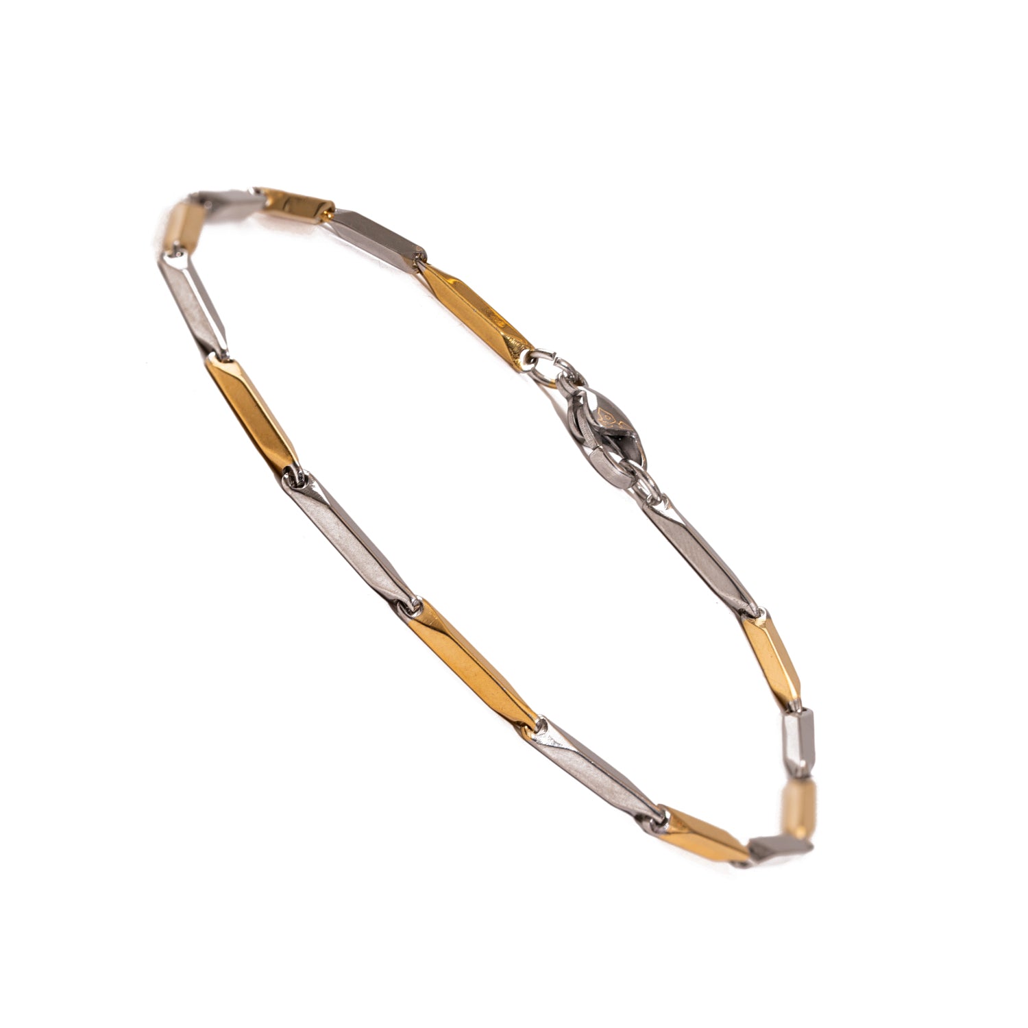 Dual Strength Silver & Gold Men’s Chain Bracelet