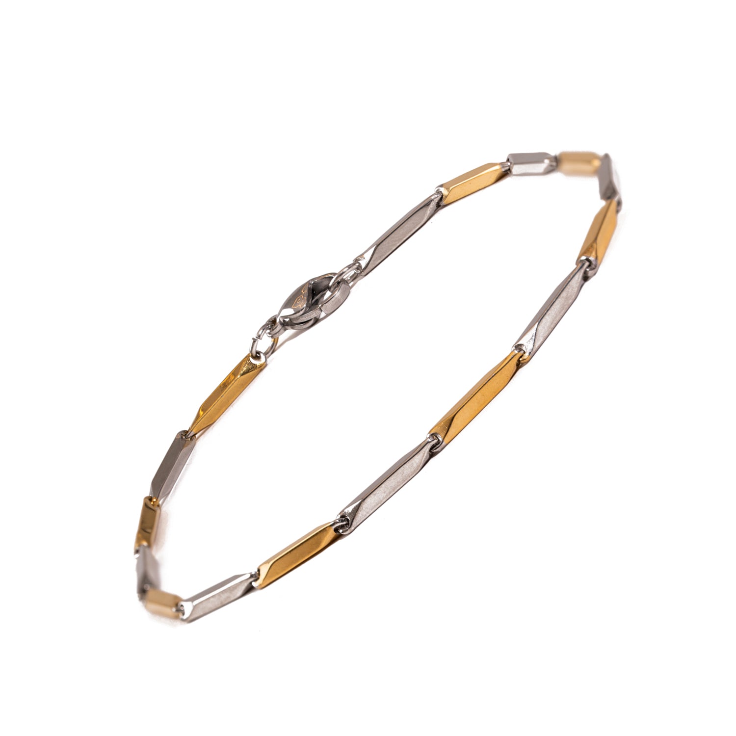 Dual Strength Silver & Gold Men’s Chain Bracelet