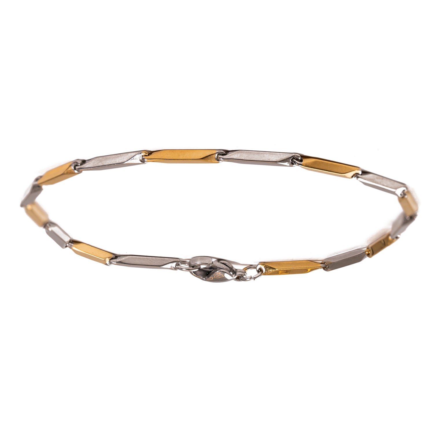 Dual Strength Silver & Gold Men’s Chain Bracelet