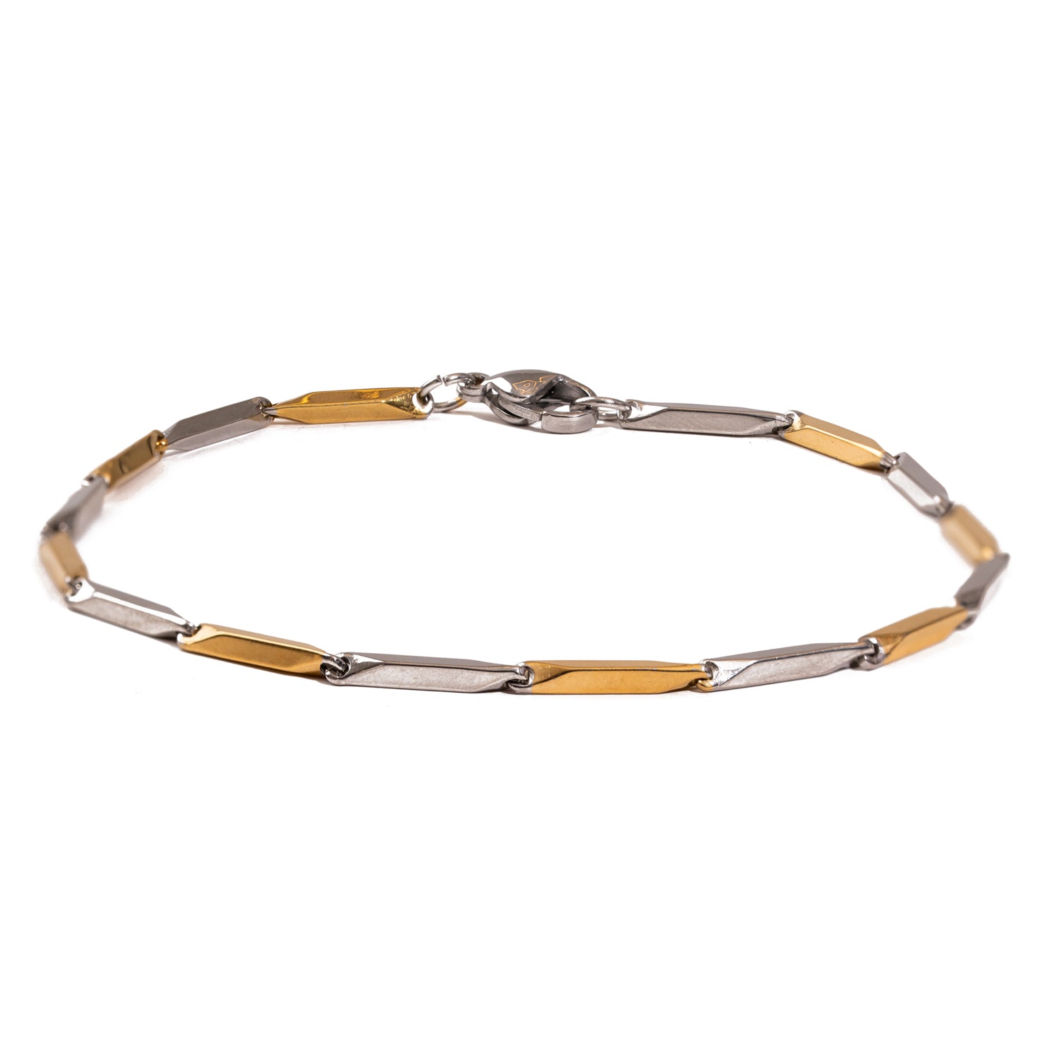 Dual Strength Silver & Gold Men’s Chain Bracelet