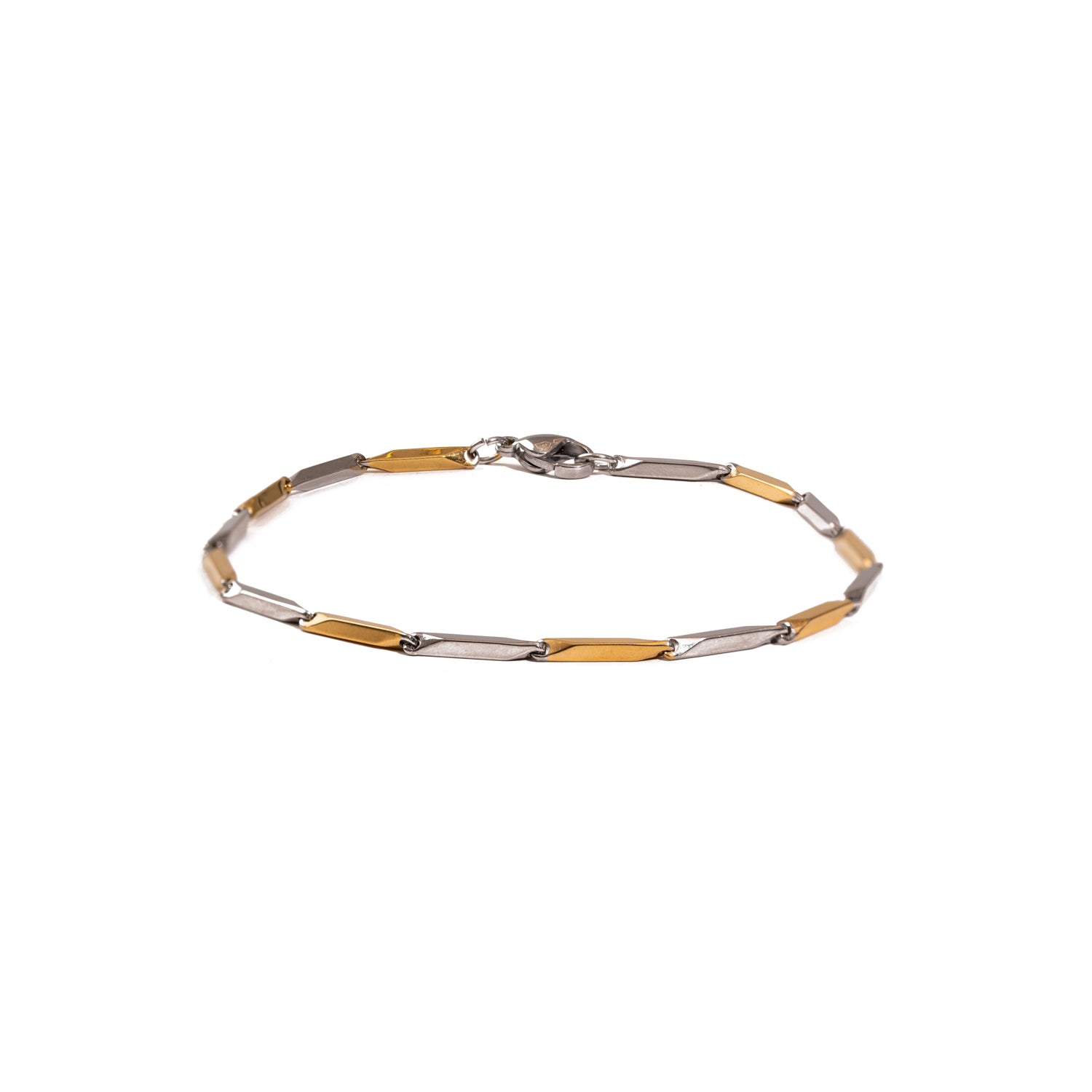 Dual Strength Silver & Gold Men’s Chain Bracelet