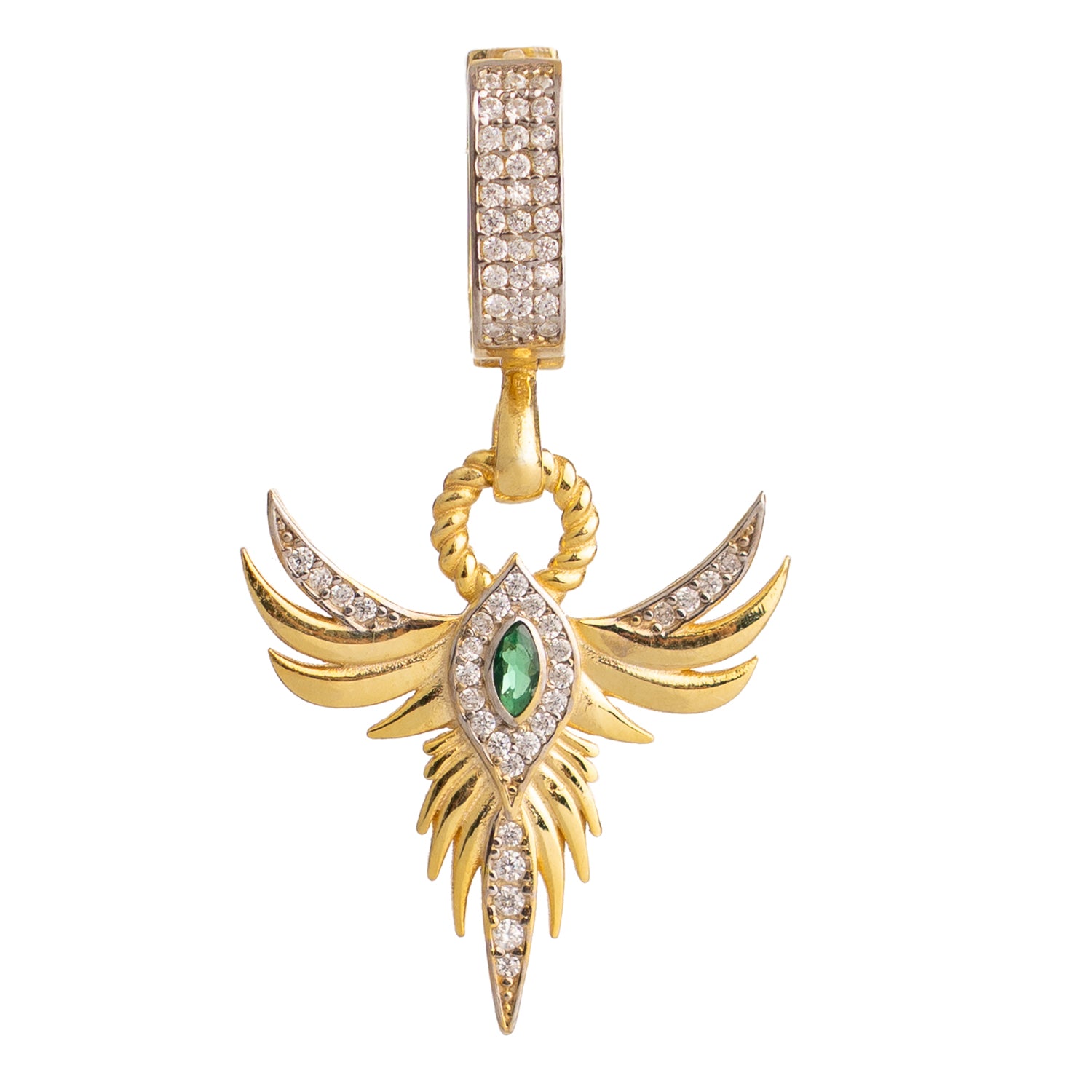 Emerald Phoenix Guardian Earrings