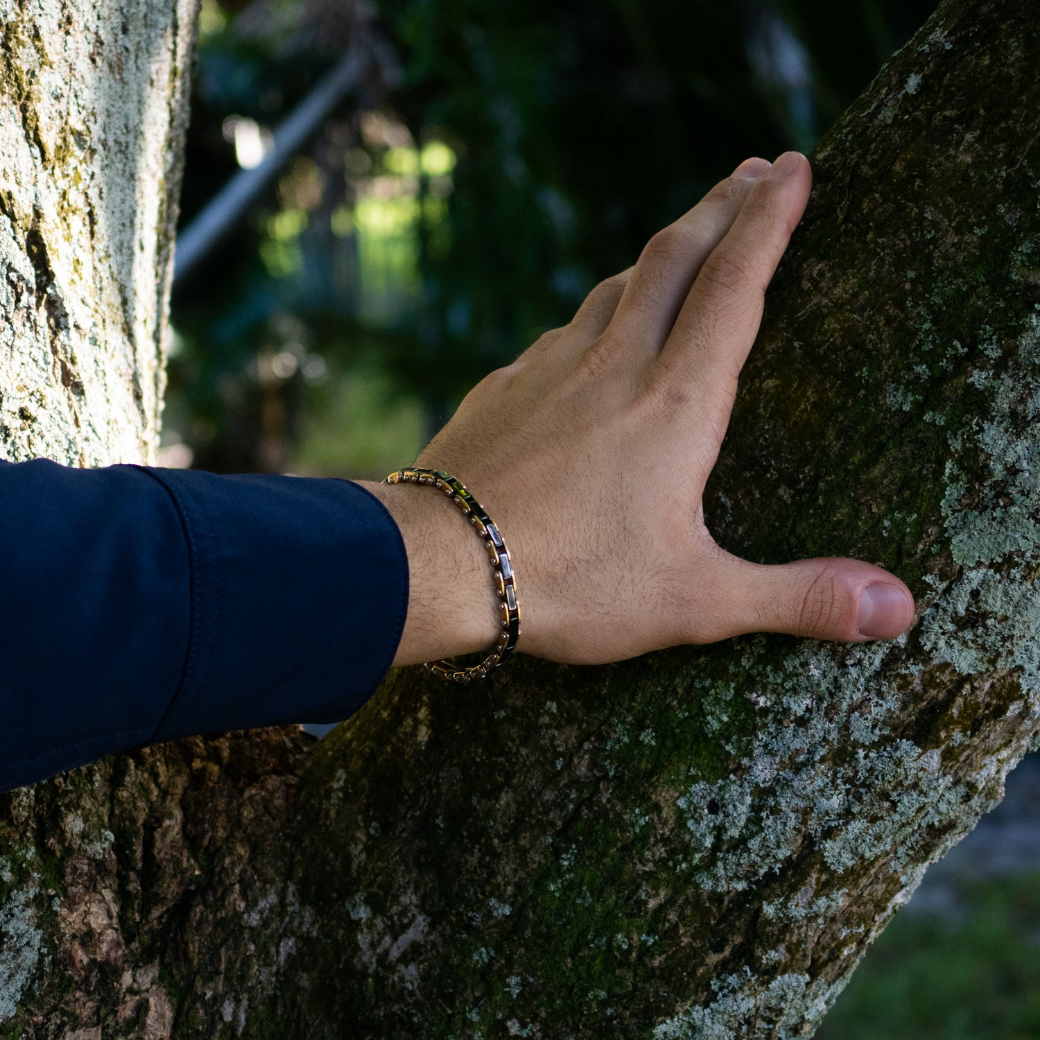 Eternal Balance Hematite Gold Steel Bracelet