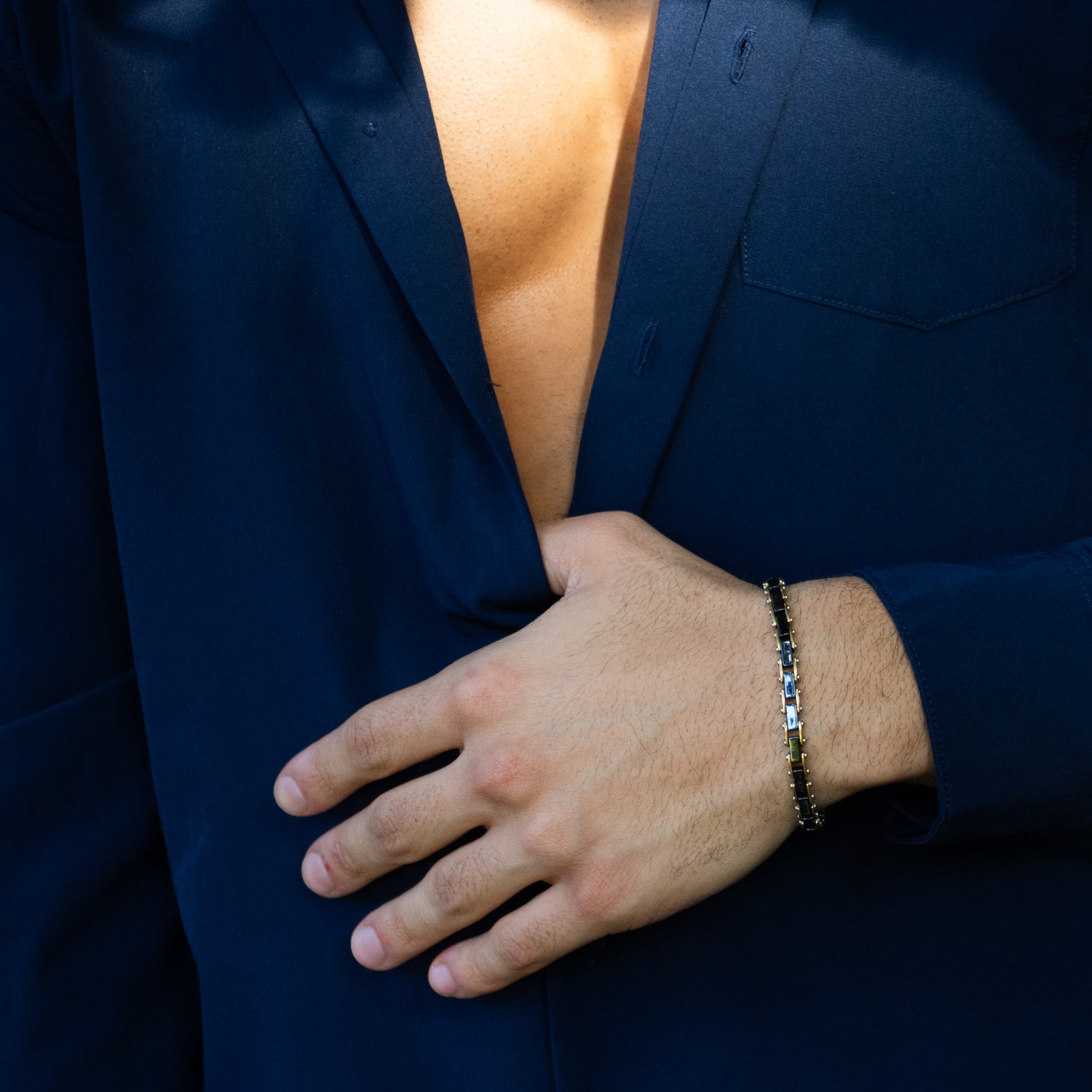 Eternal Balance Hematite Gold Steel Bracelet