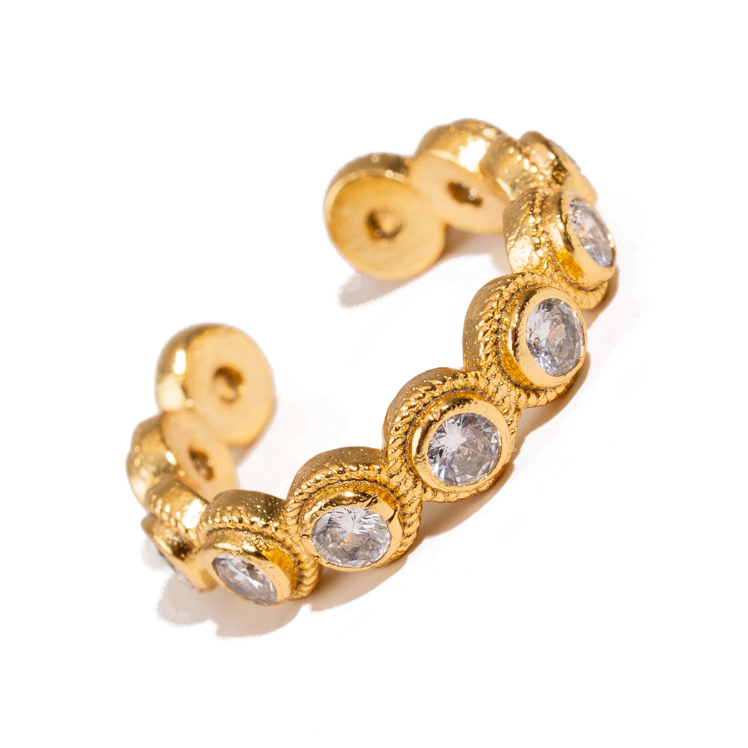 Eternal Diamond Adjustable Gold Plated Stackable Ring