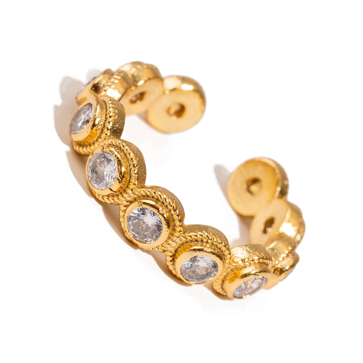 Eternal Diamond Adjustable Gold Plated Stackable Ring