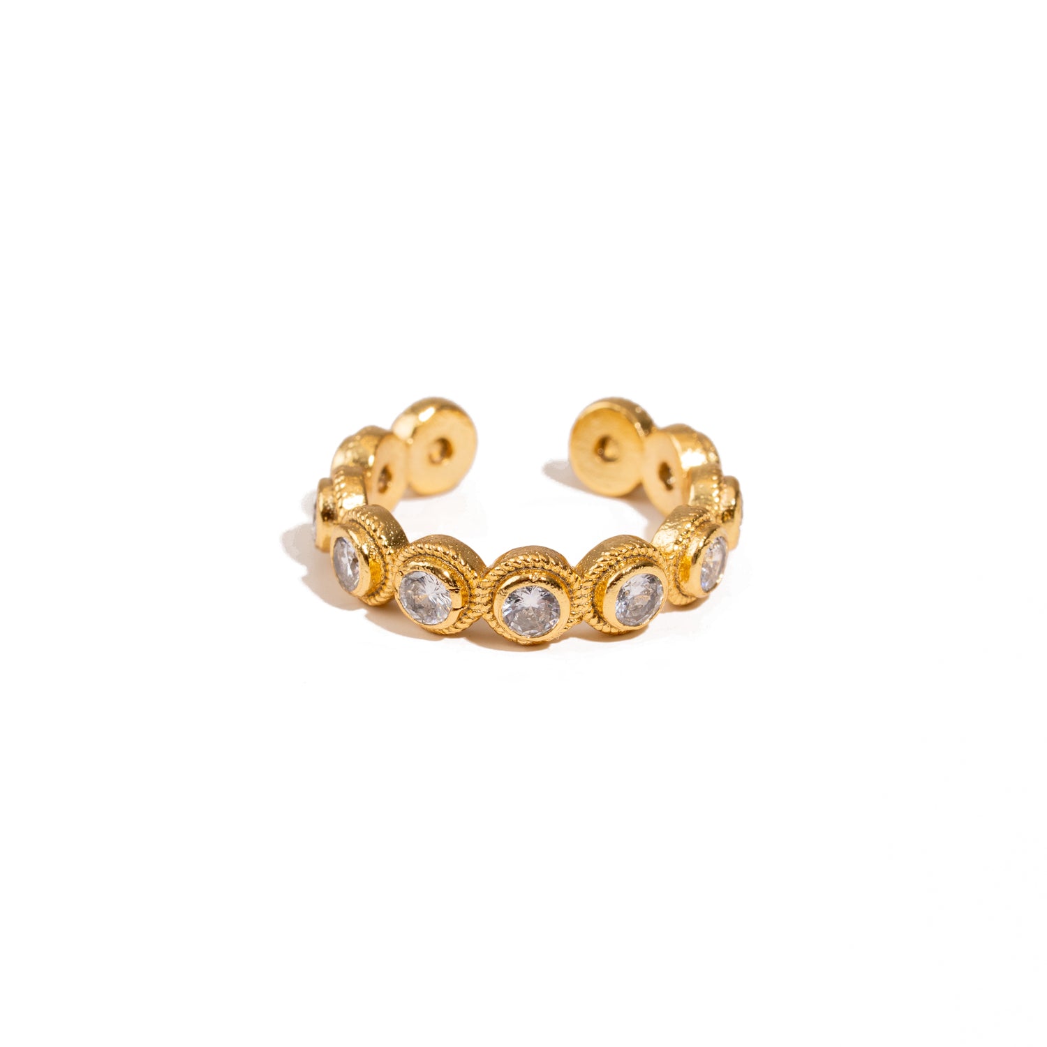 Eternal Diamond Adjustable Gold Plated Stackable Ring