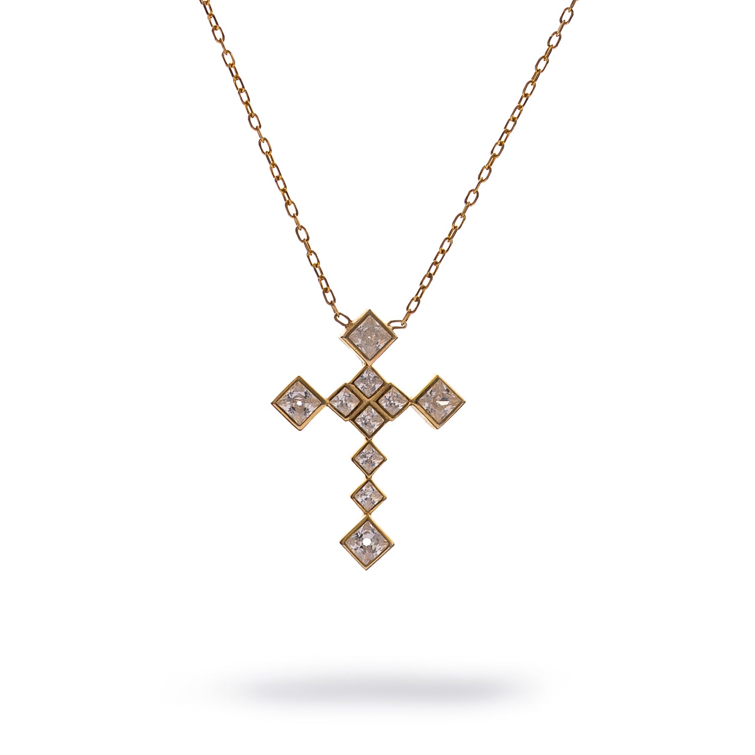 Eternal Grace Diamond Cross Gold Necklace
