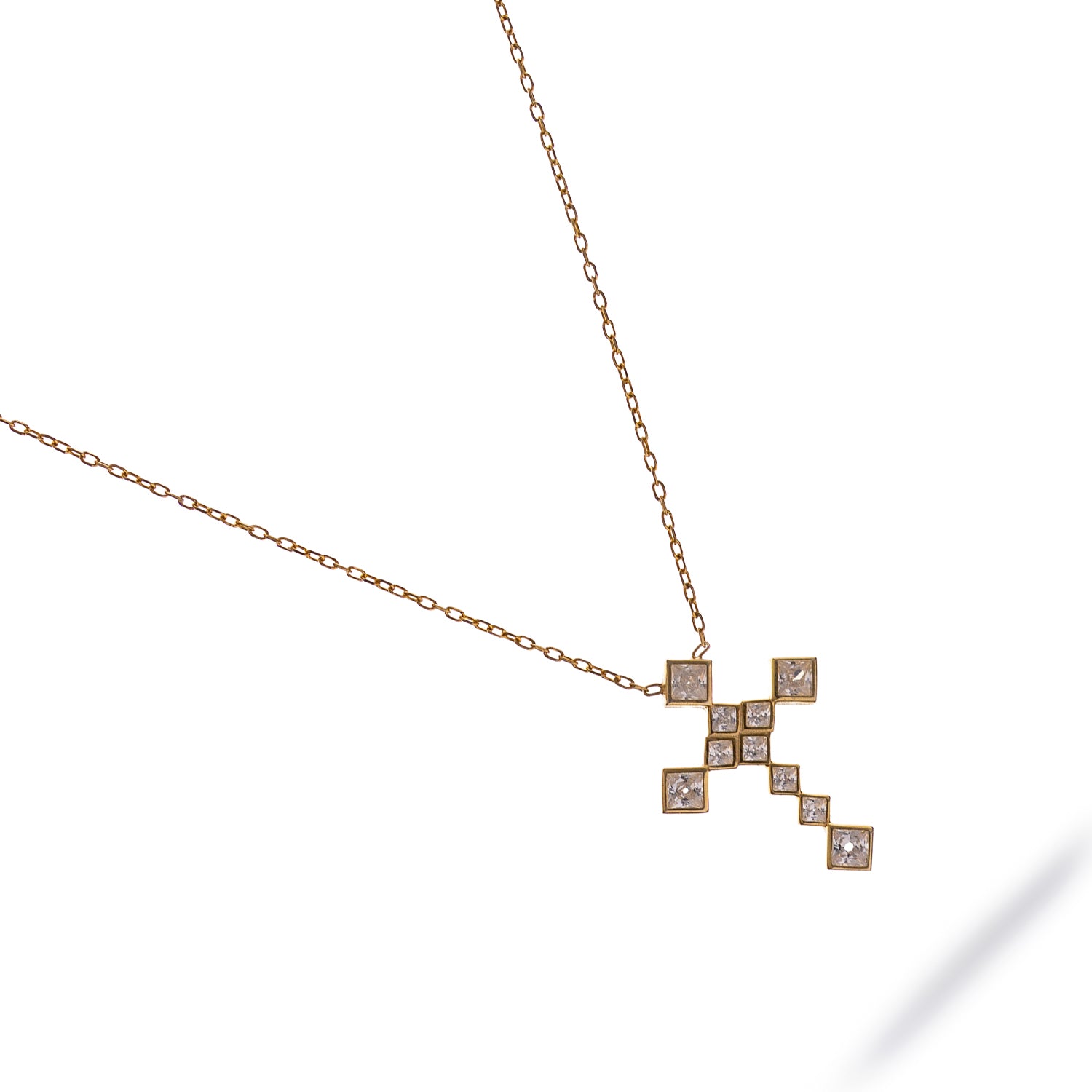 Eternal Grace Diamond Cross Gold Necklace
