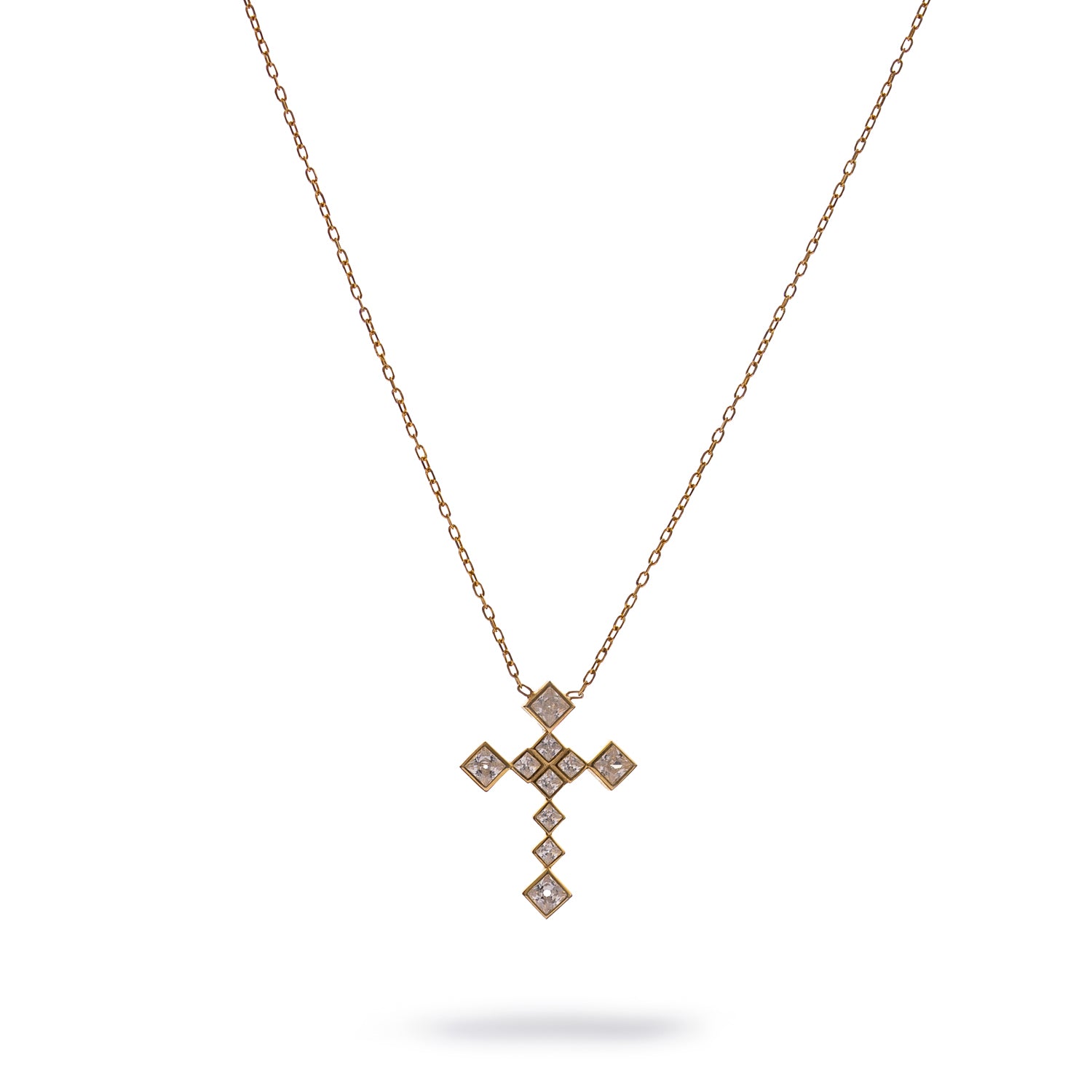 Eternal Grace Diamond Cross Gold Necklace