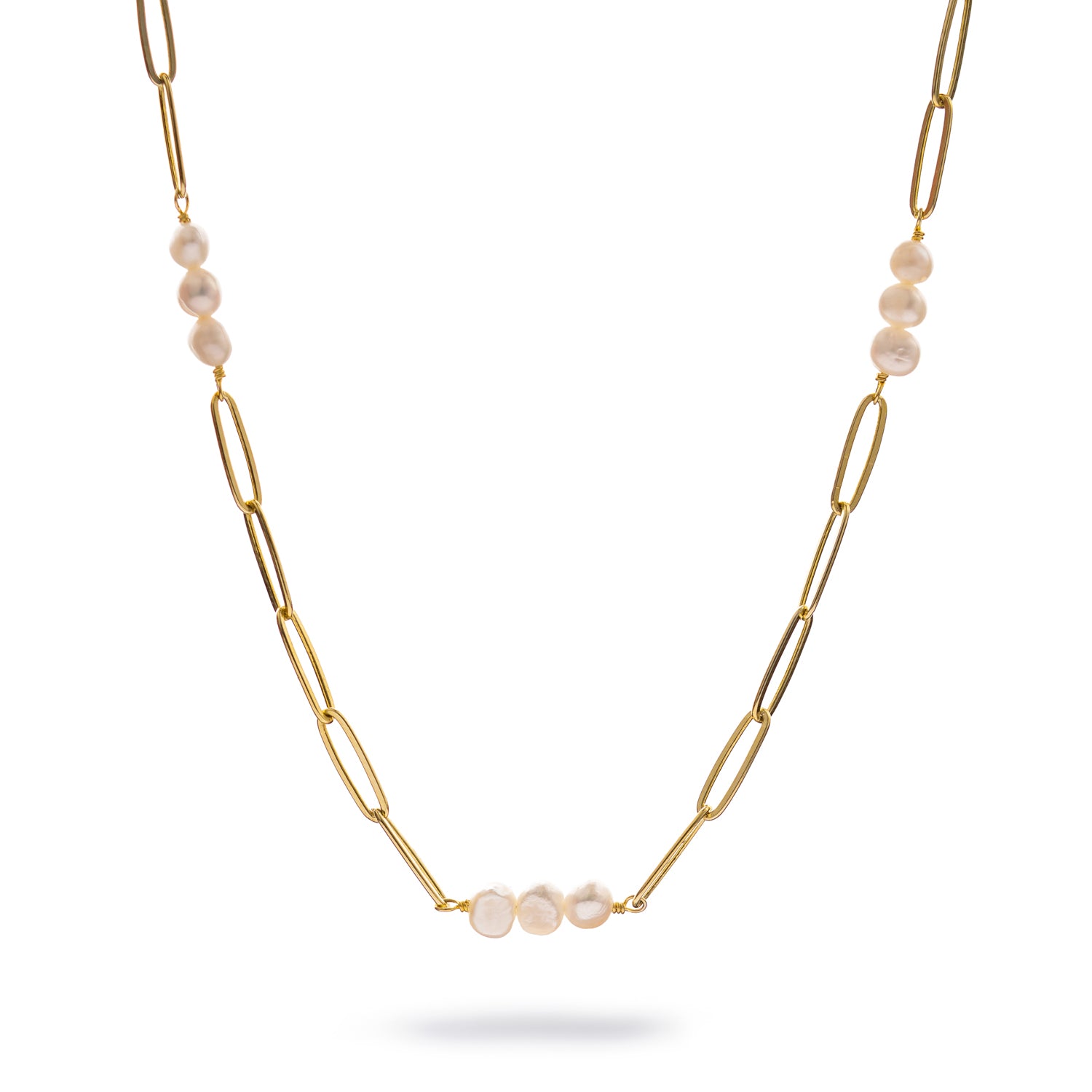 Eternal Pearl Harmony Choker Gold Necklace