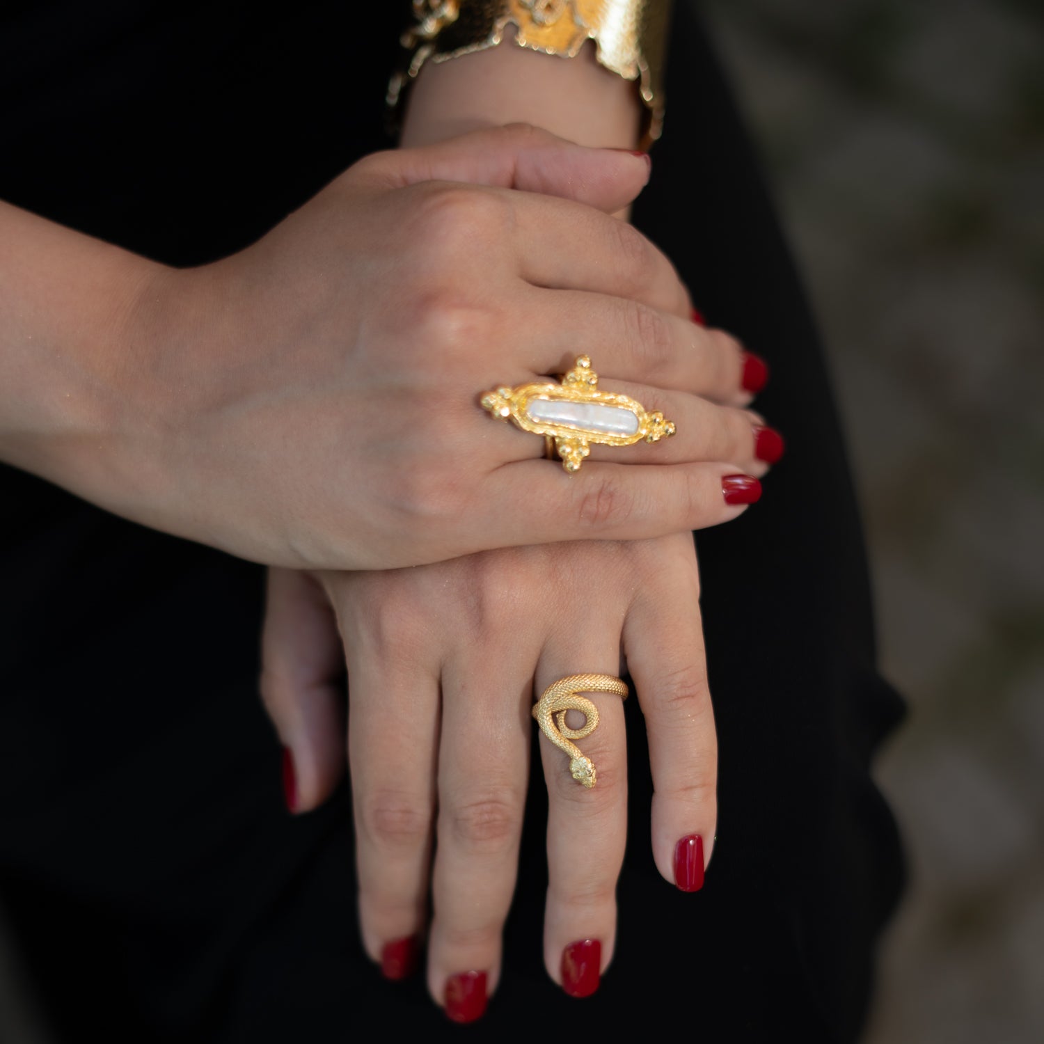 Eternal Serpent Gold Wrap Ring