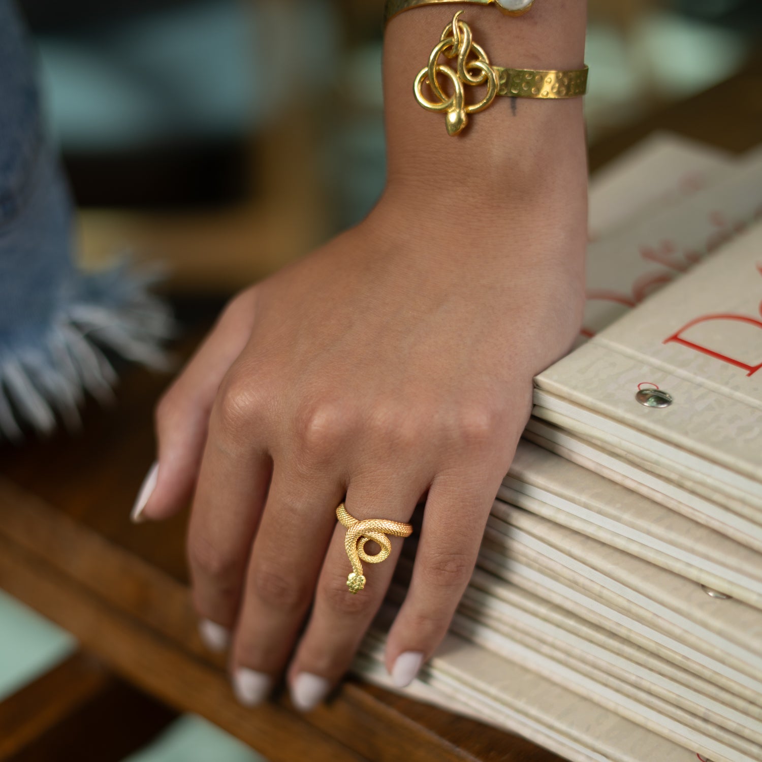 Eternal Serpent Gold Wrap Ring