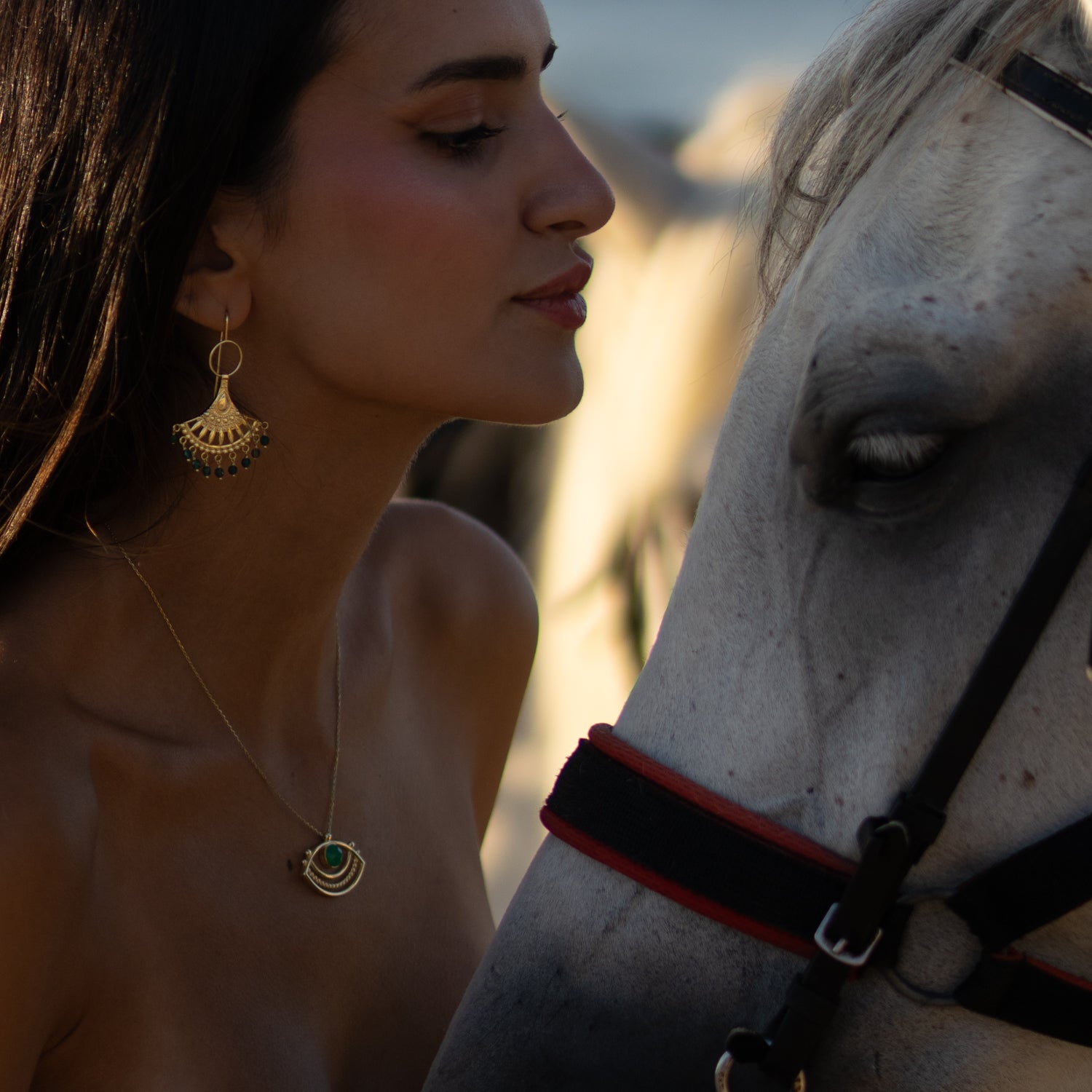 Eternal Vision Emerald Eye Gold Necklace
