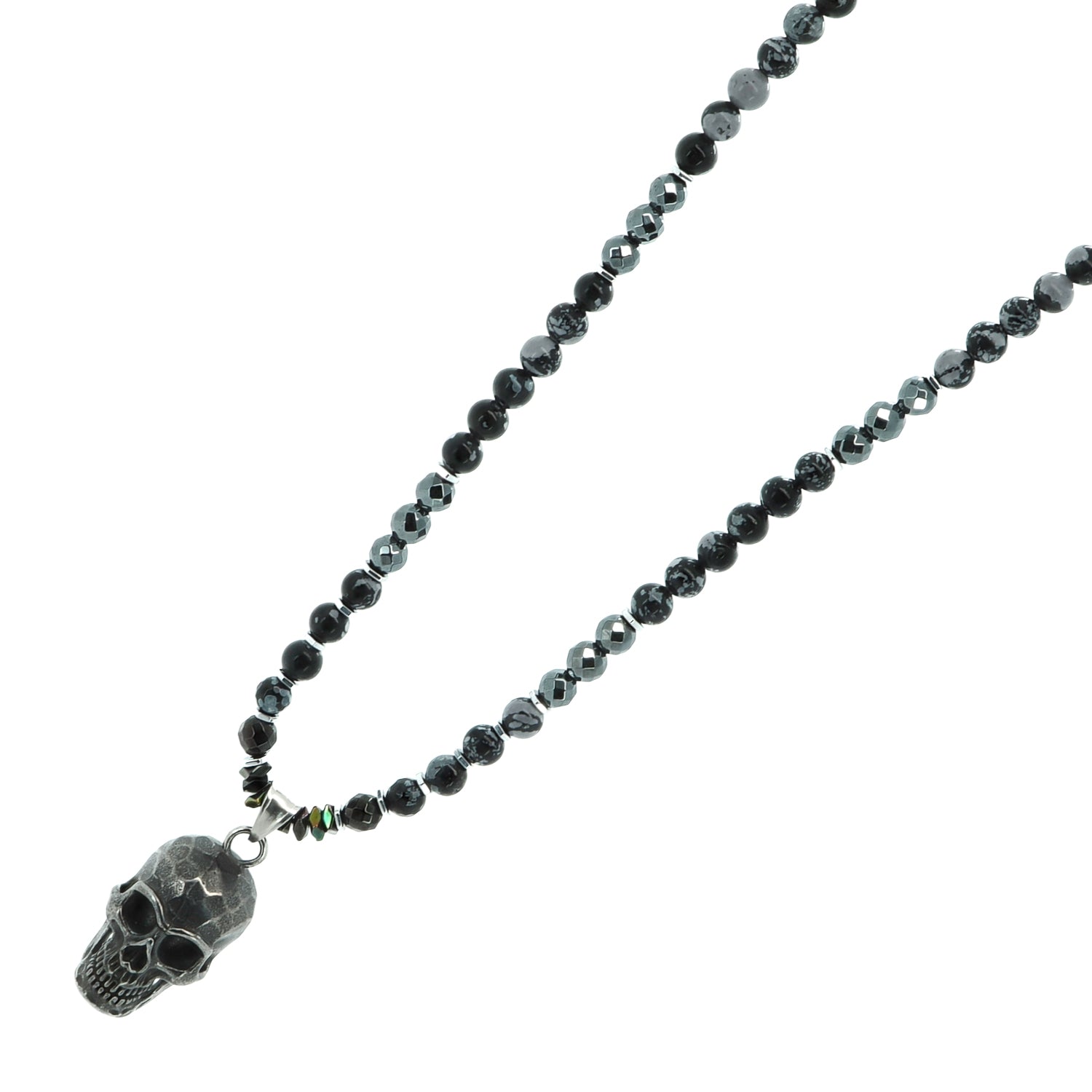 Fearless Soul Obsidian & Skull Beaded Necklace