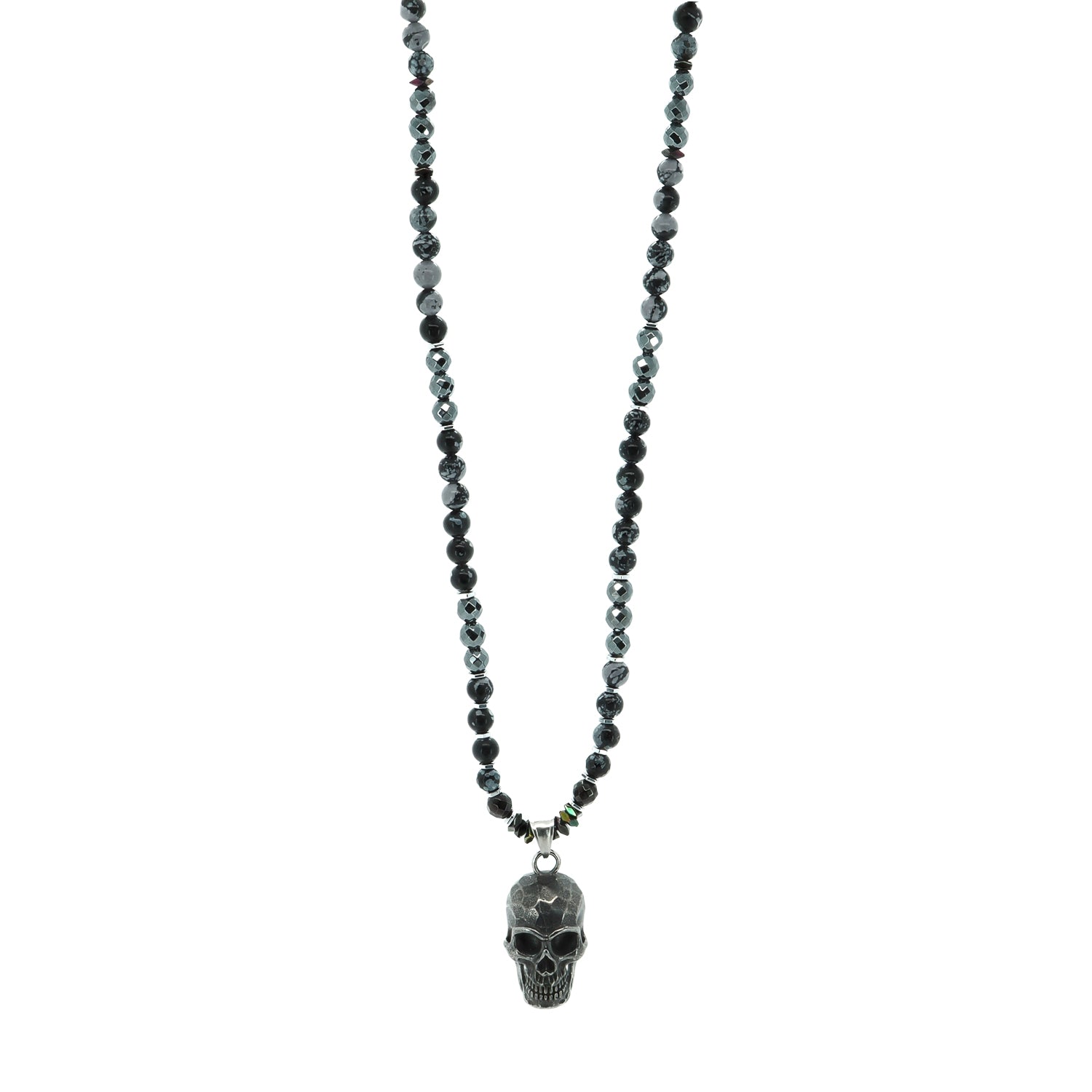 Fearless Soul Obsidian & Skull Beaded Necklace