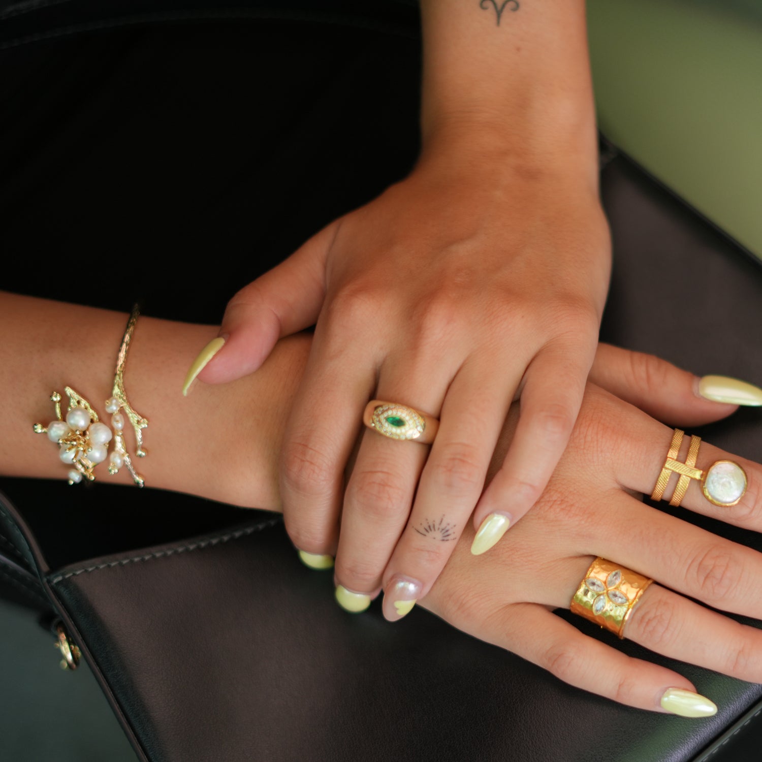 24K Gold Bridal Bracelet with Pearl Stones and Floral Vine Detailing for Purity and Grace