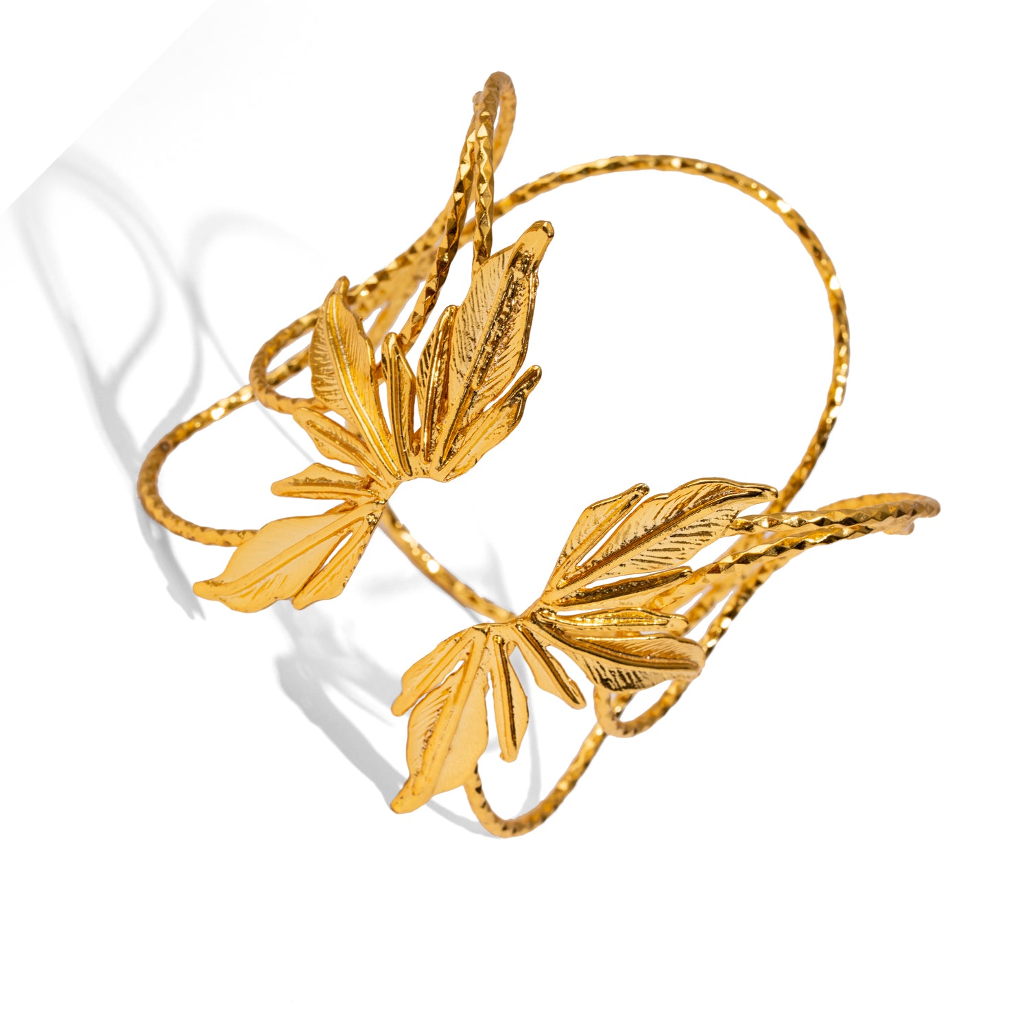 Floral Spirit Gold Arm & Cuff Bracelet