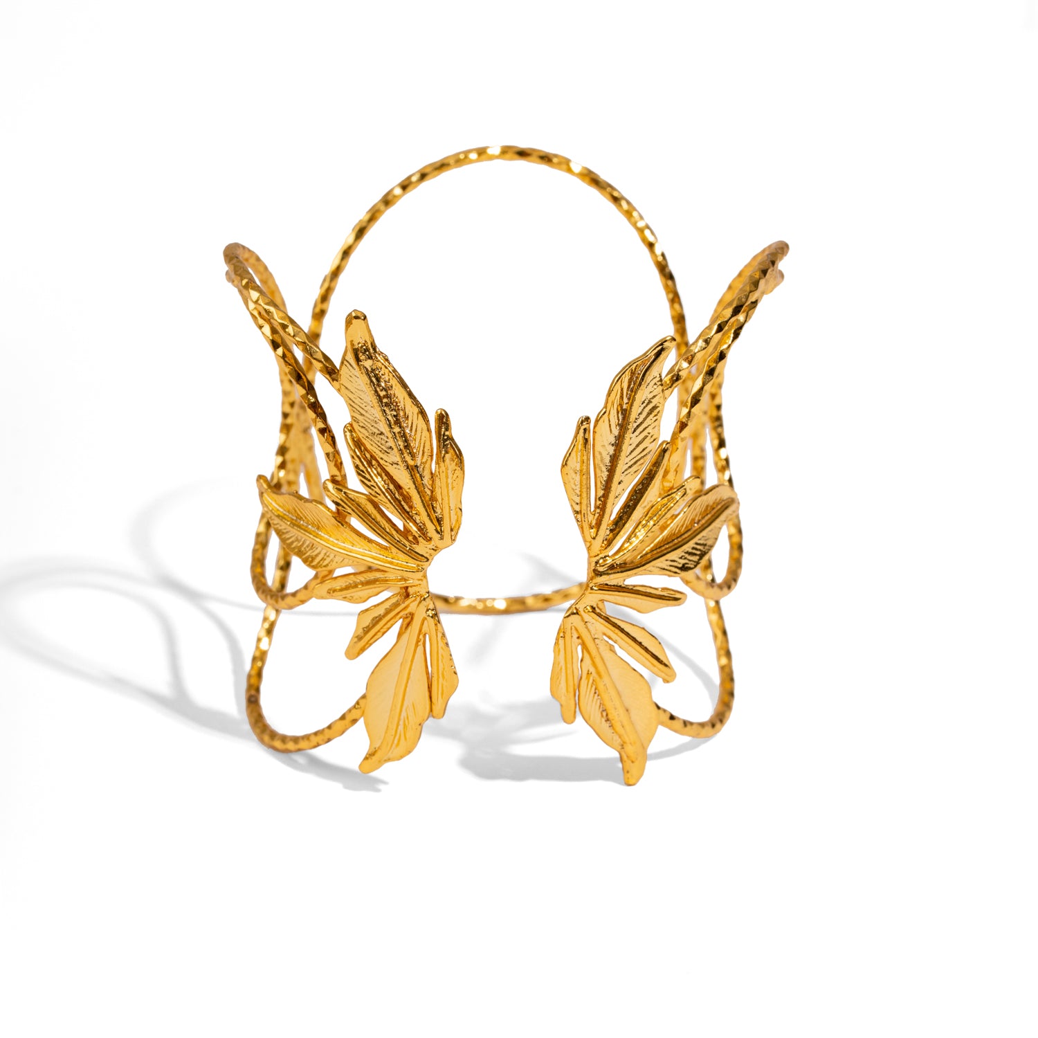 Floral Spirit Gold Arm & Cuff Bracelet