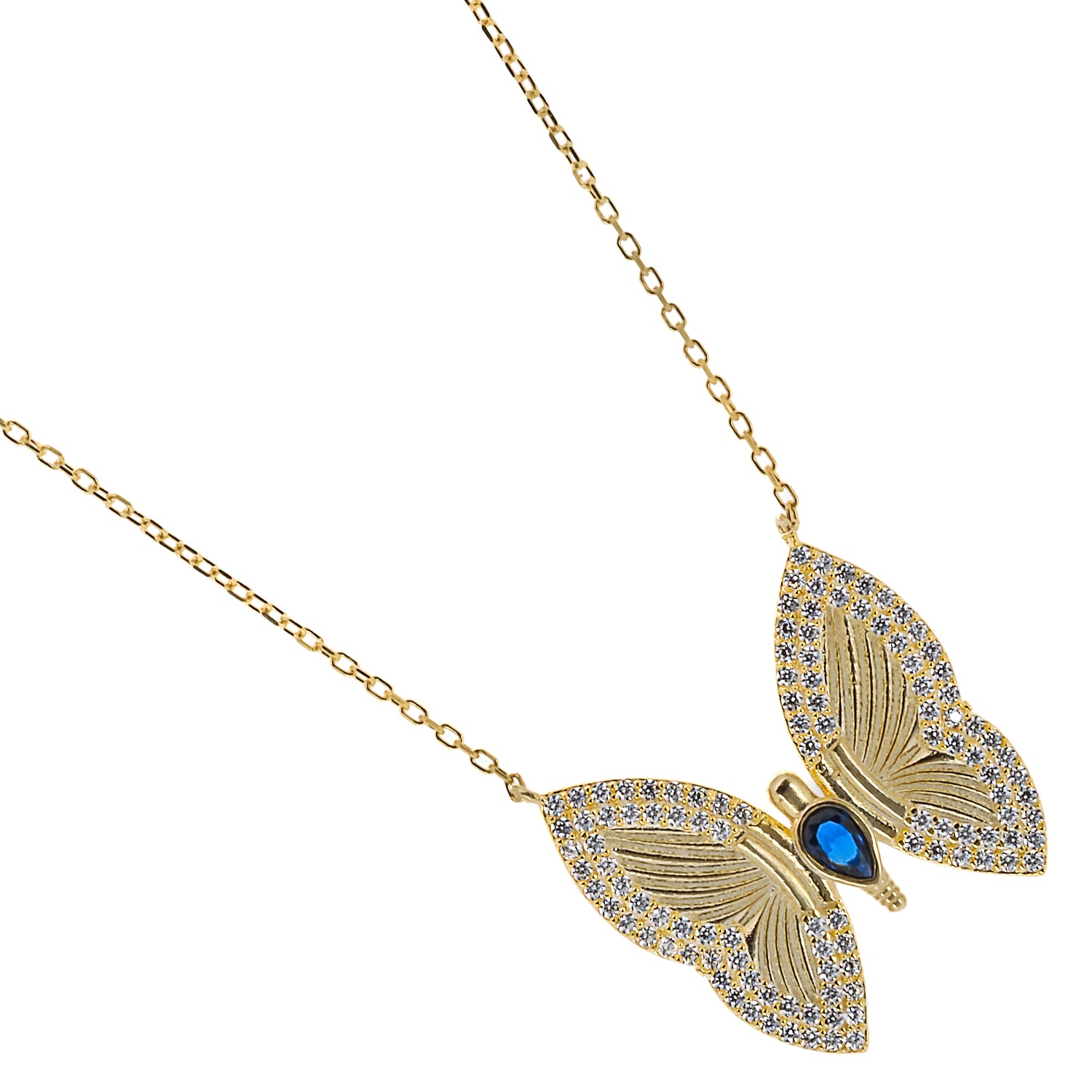 Gold Sparkly Hope Butterfly Necklace, a captivating piece of jewelry that represents the power of hope and transformation.