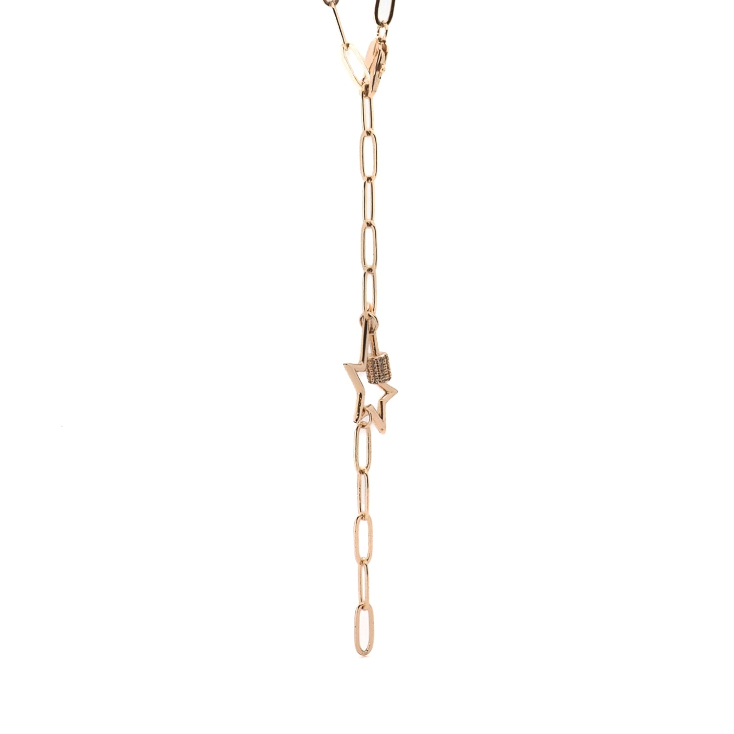 Gold Star Link Chain Necklace