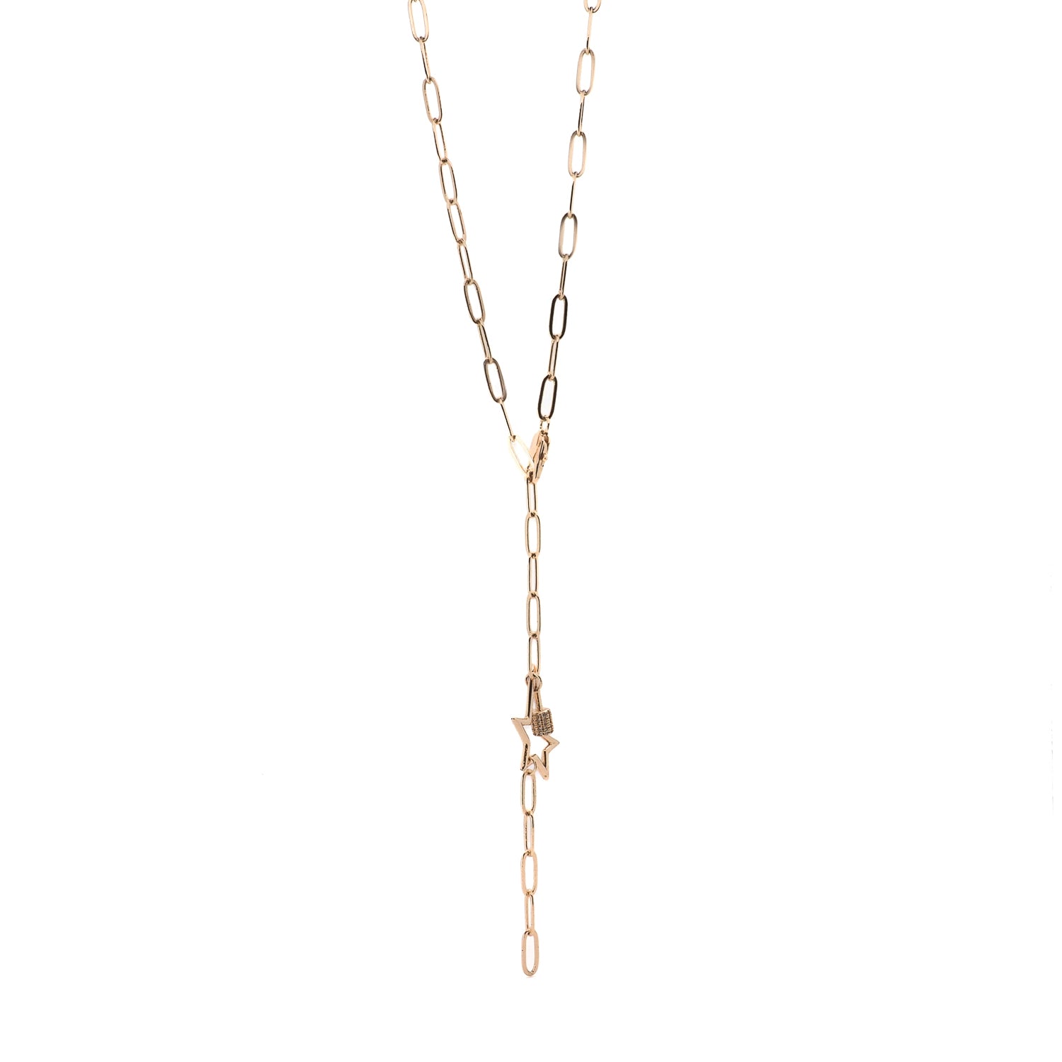 Gold Star Link Chain Necklace